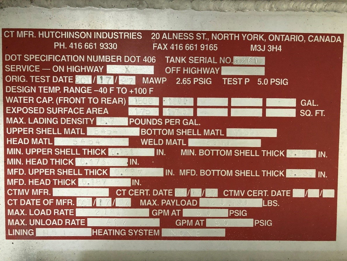 Metal ID Plate Image