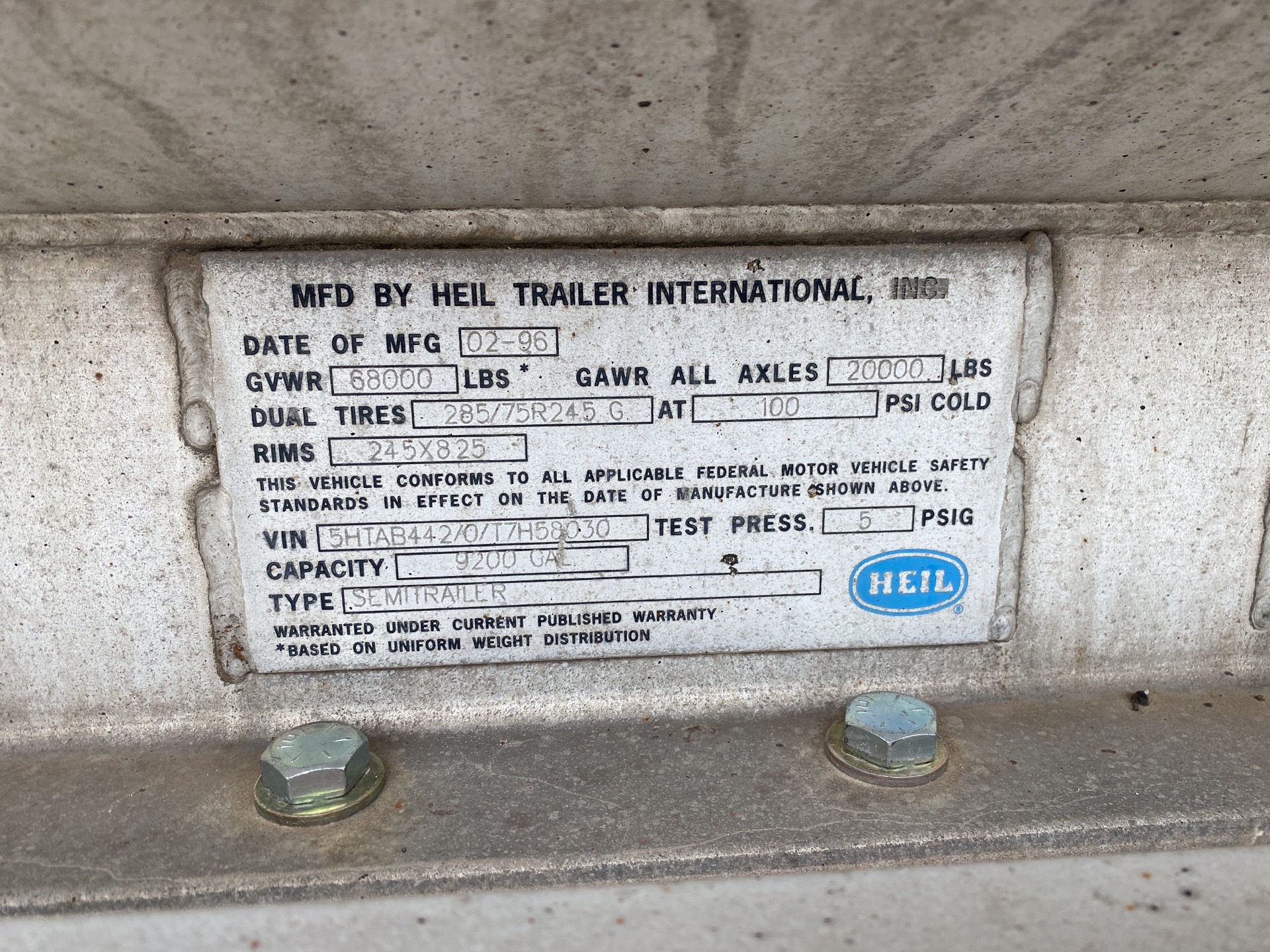 Metal ID Plate Image
