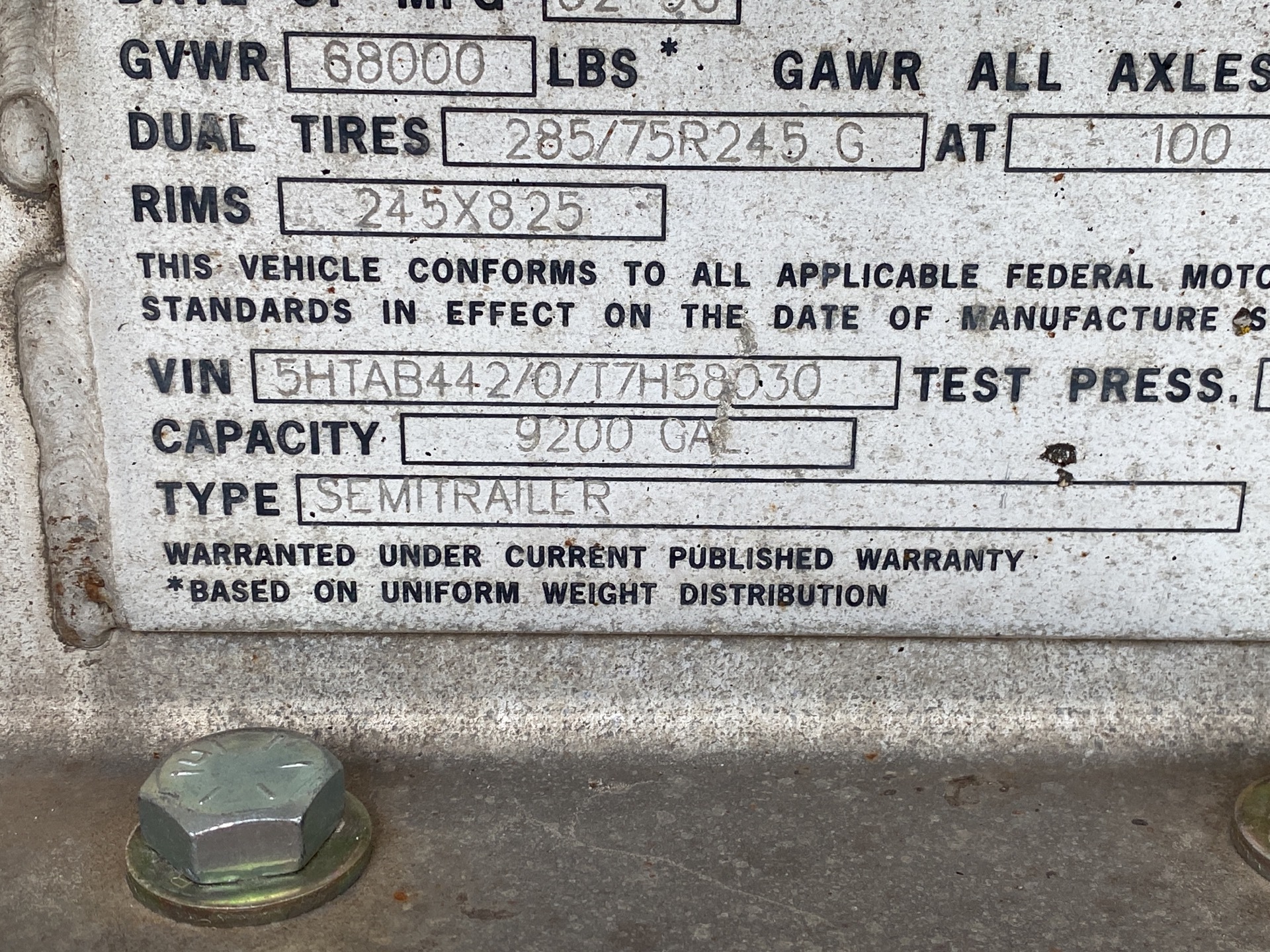 Metal ID Plate Image