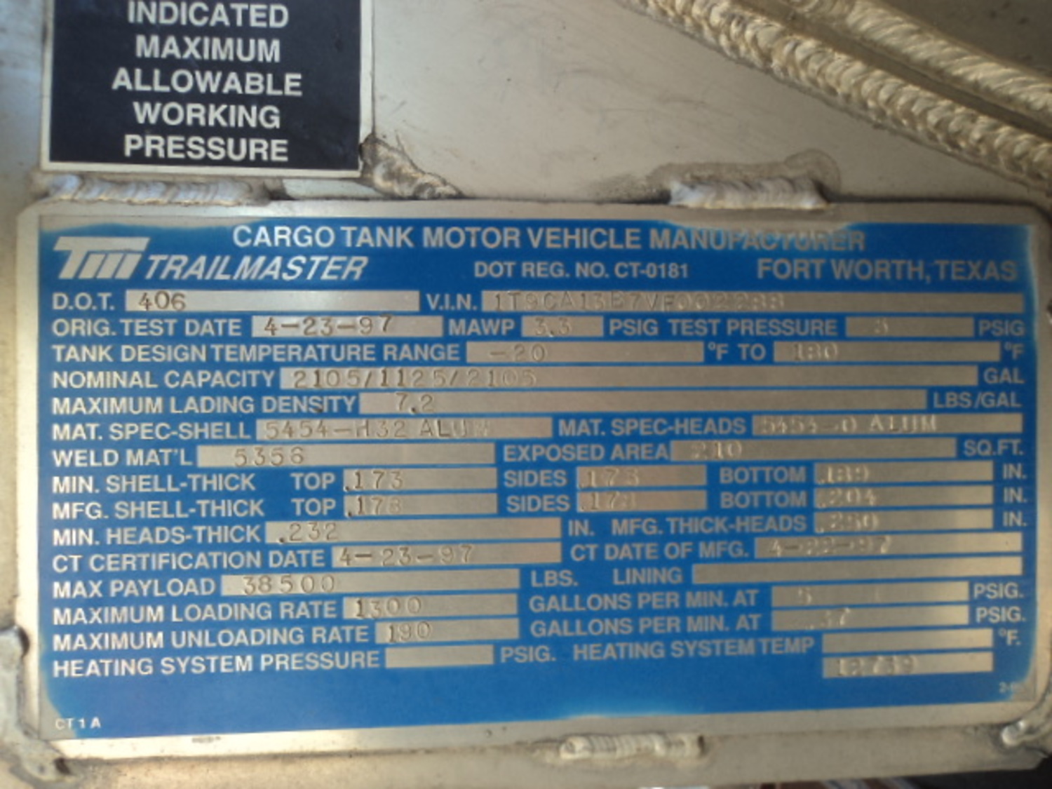 Metal ID Plate Image