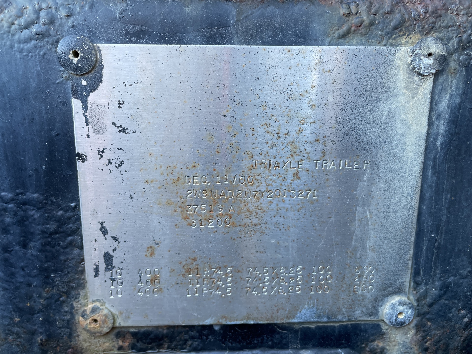 Metal ID Plate Image