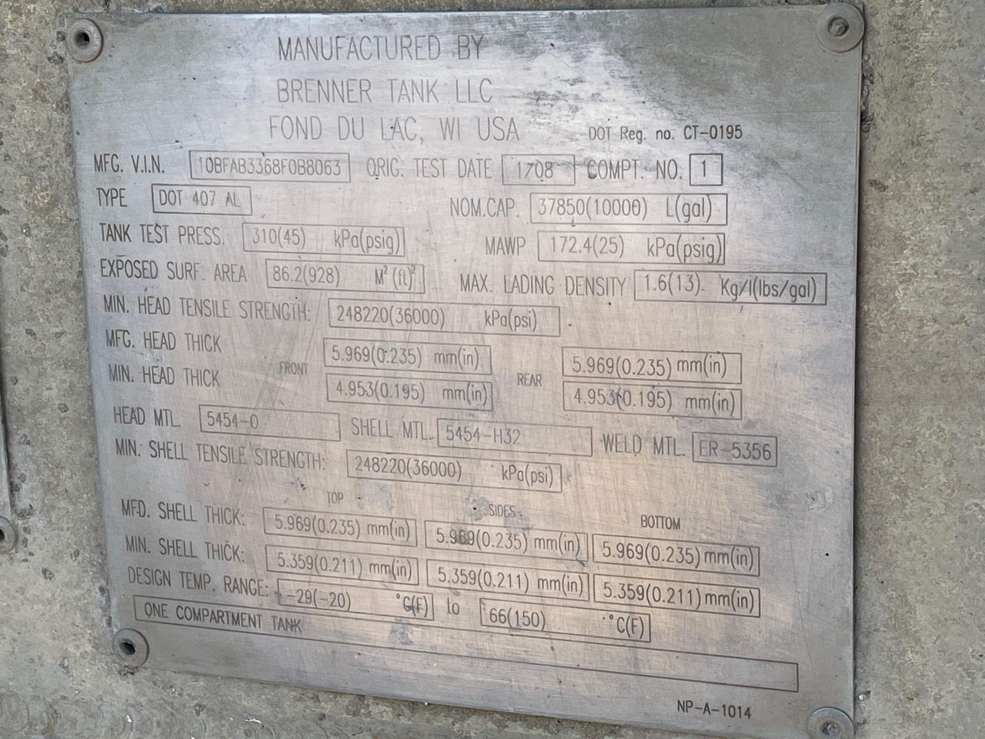 Metal ID Plate Image