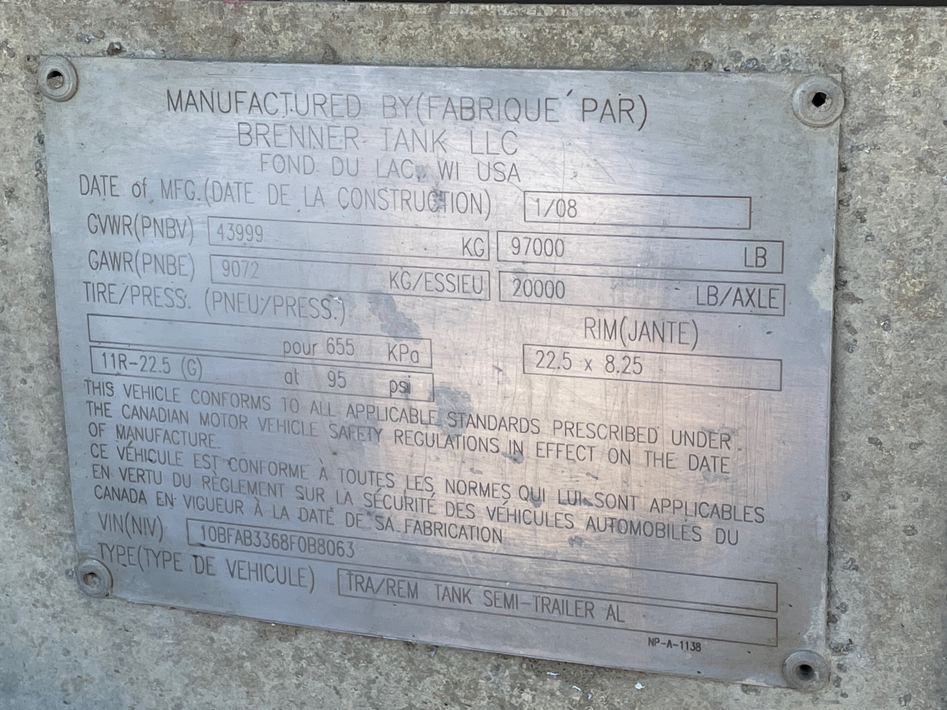 Metal ID Plate Image
