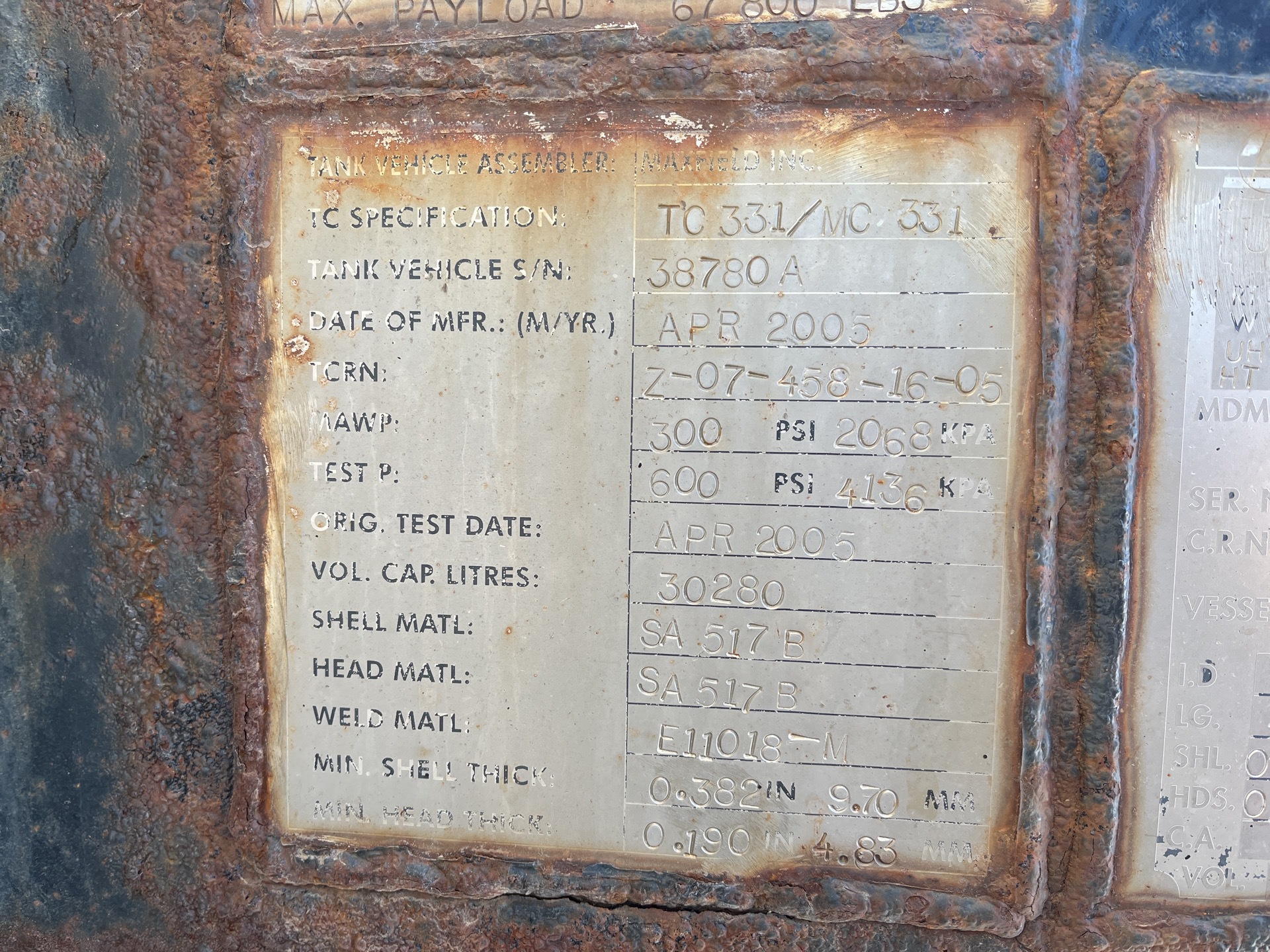 Metal ID Plate Image