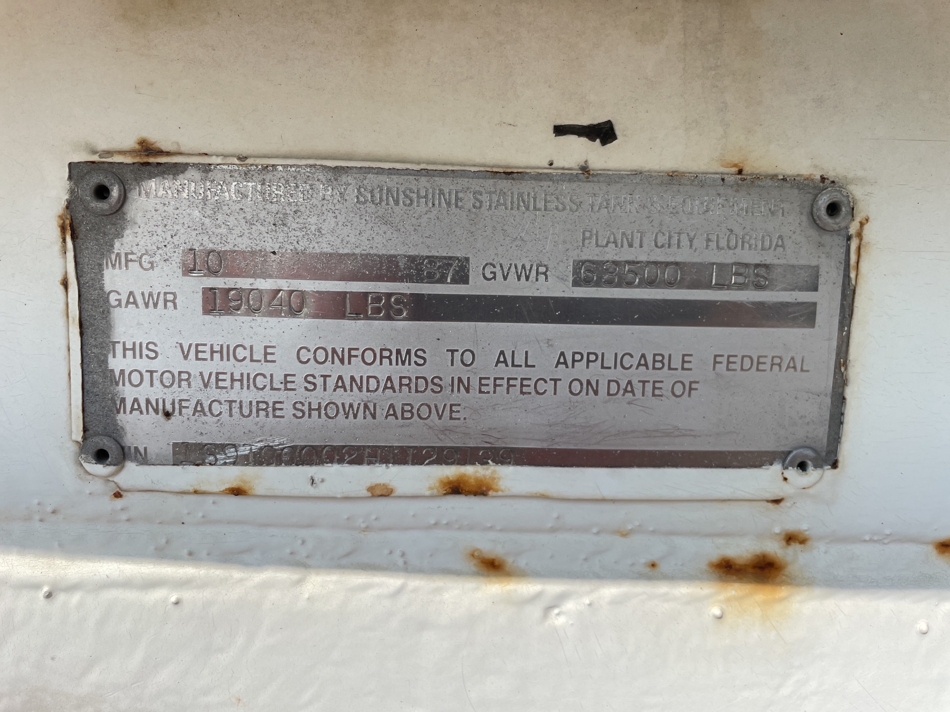 Metal ID Plate Image