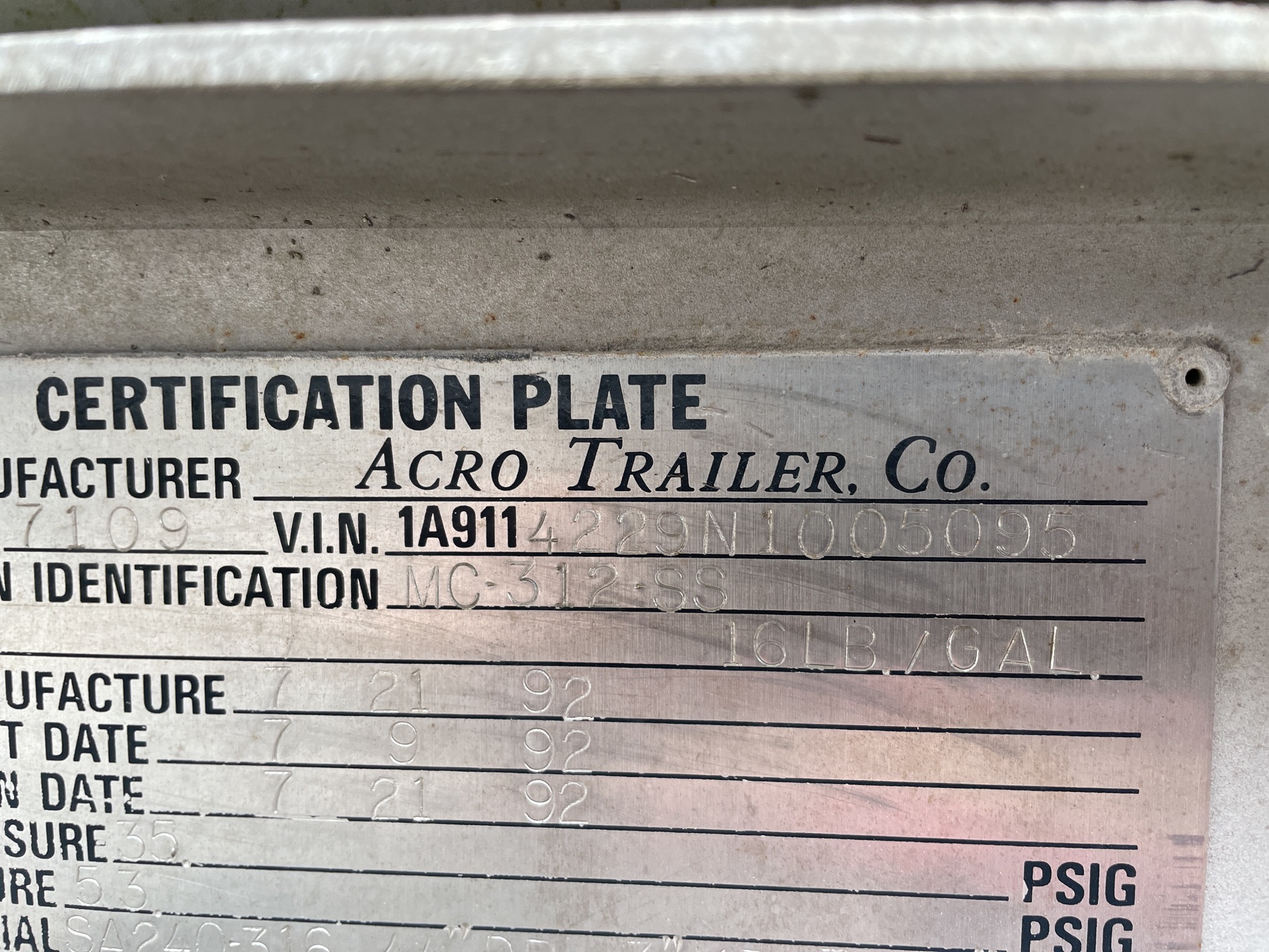 Metal ID Plate Image