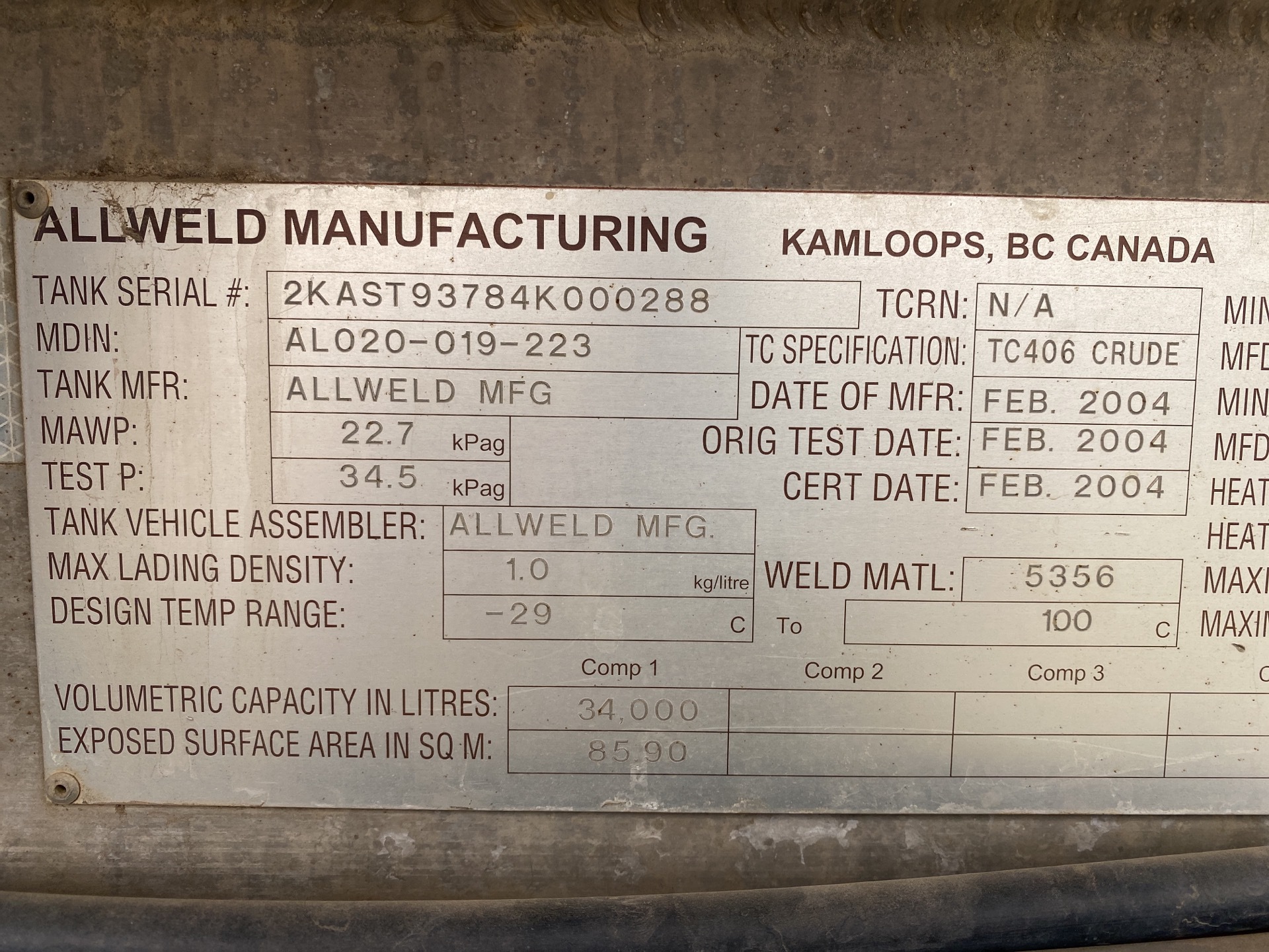 Metal ID Plate Image
