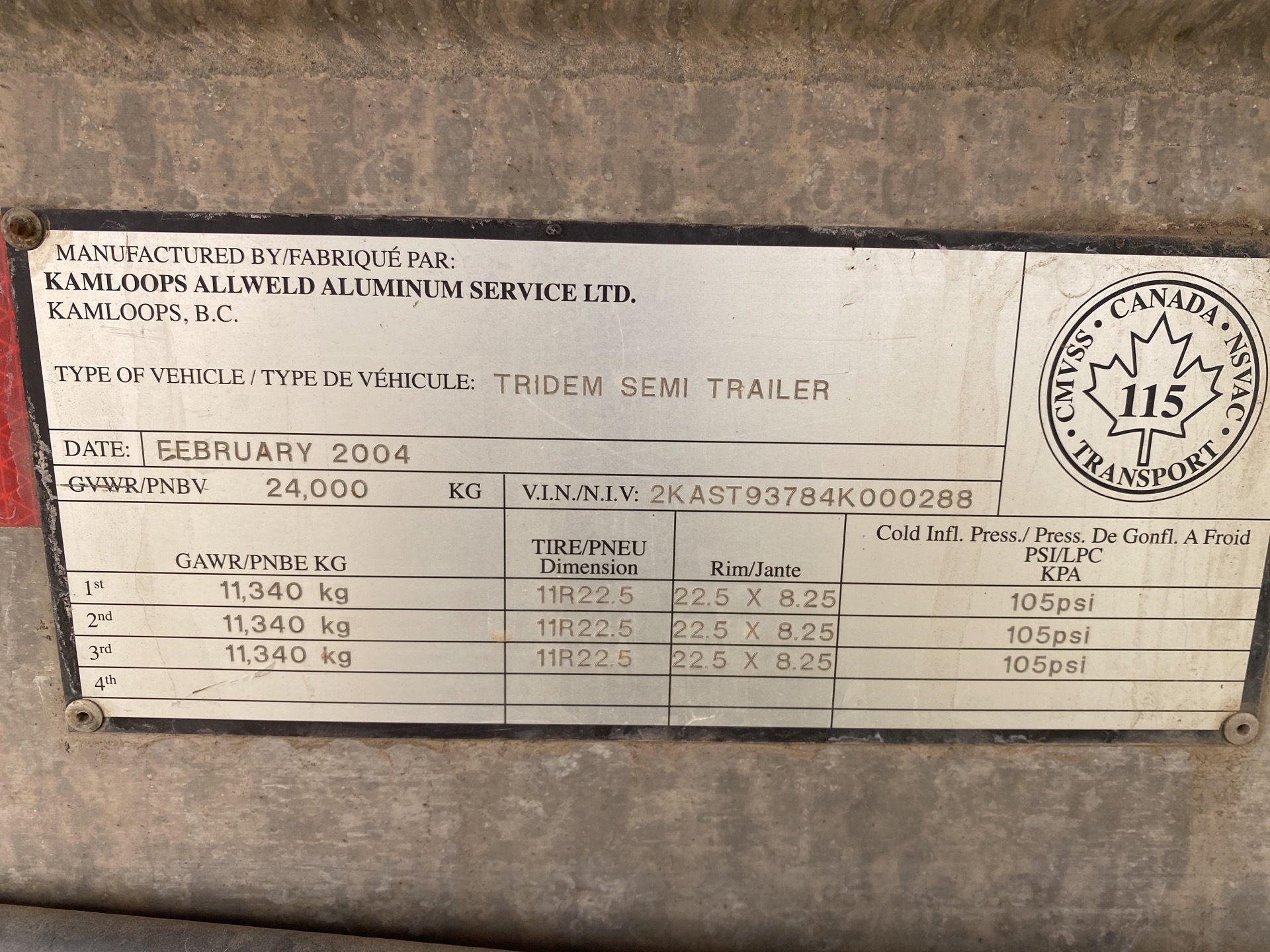 Metal ID Plate Image