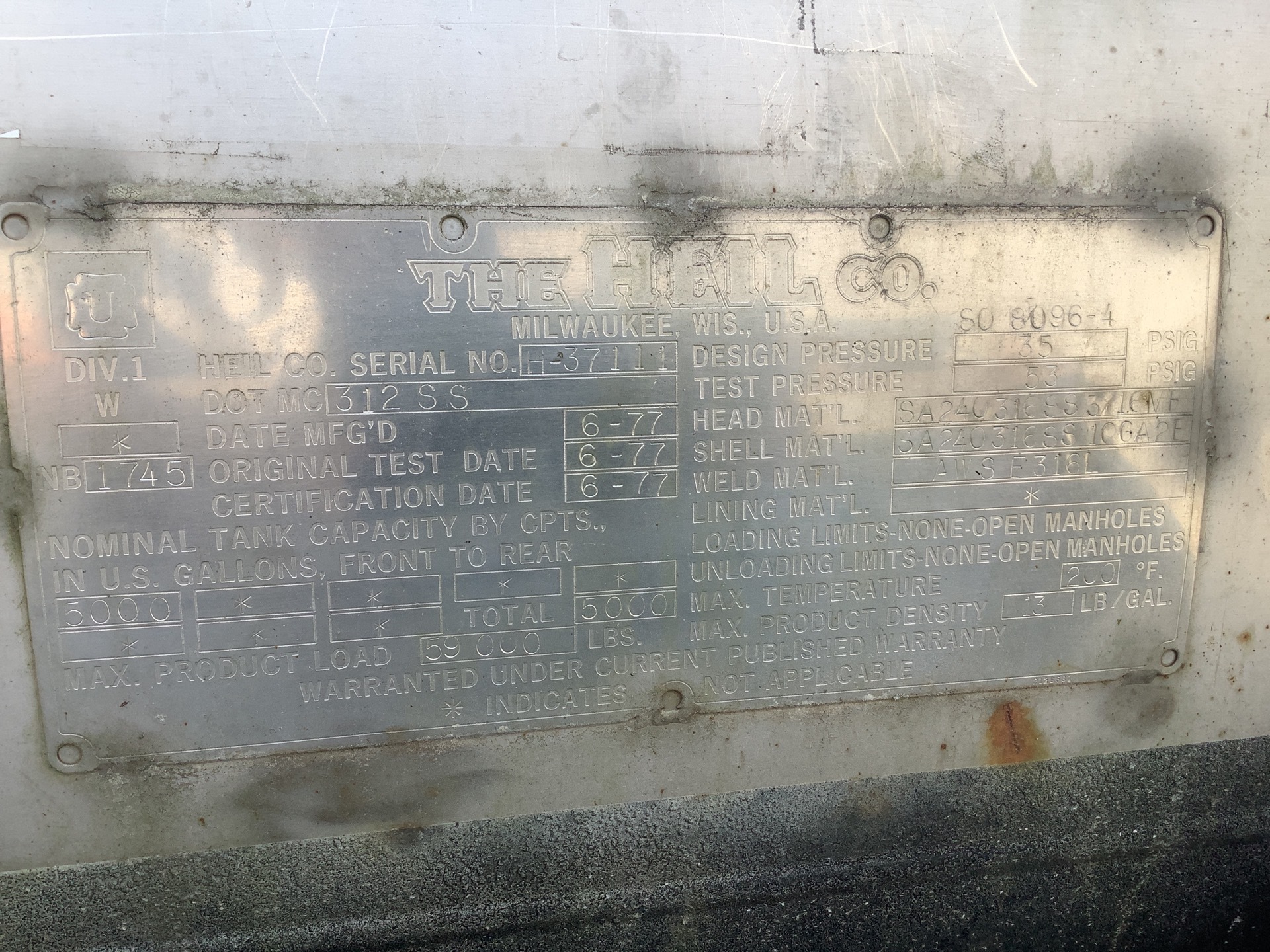 Metal ID Plate Image