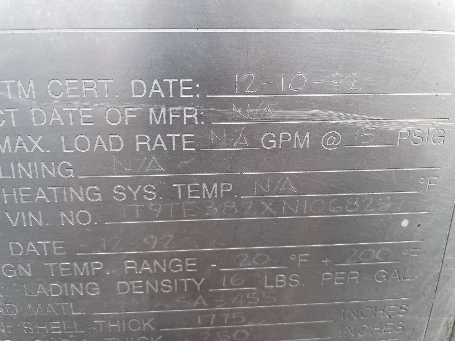Metal ID Plate Image