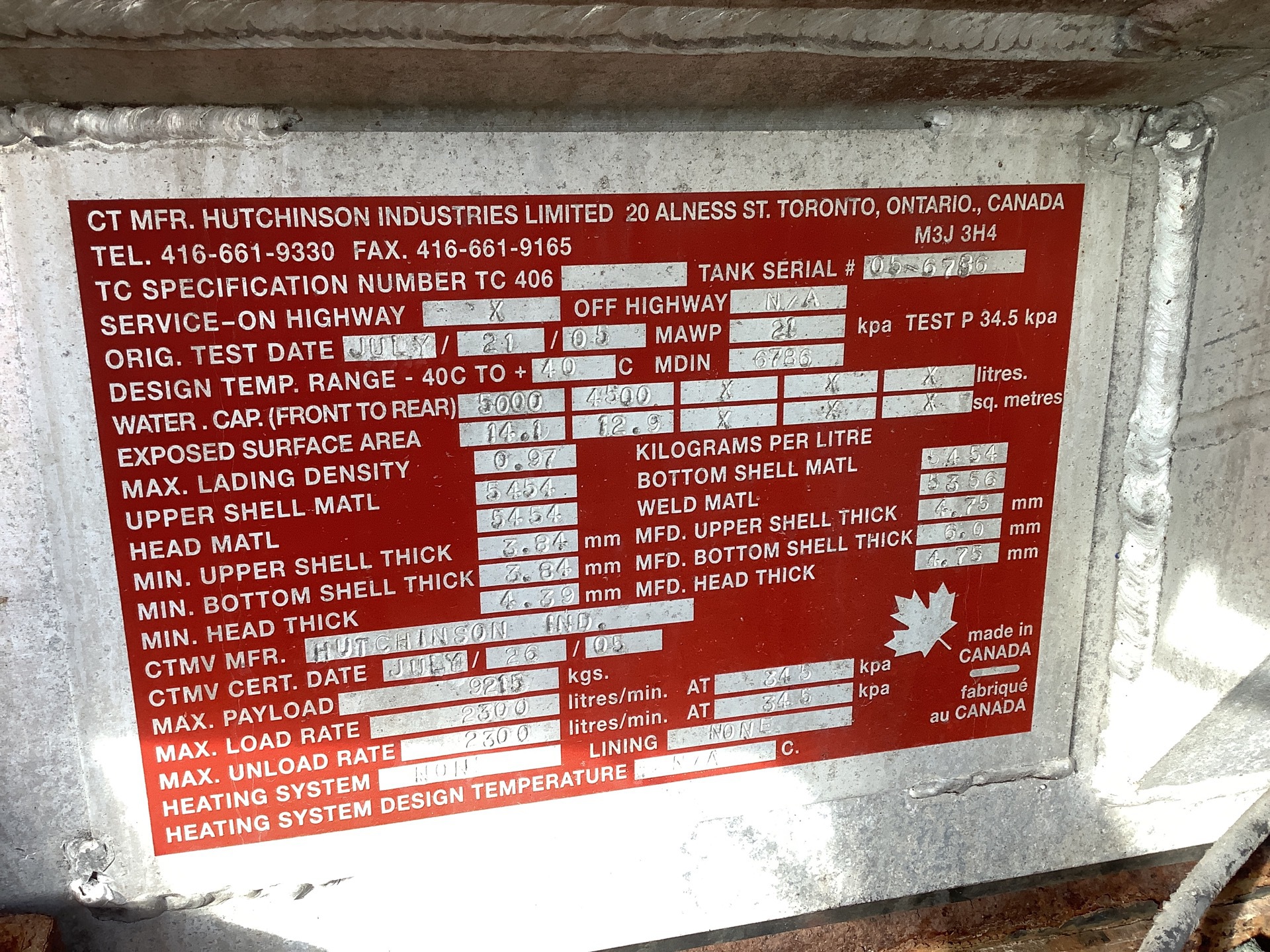 Metal ID Plate Image