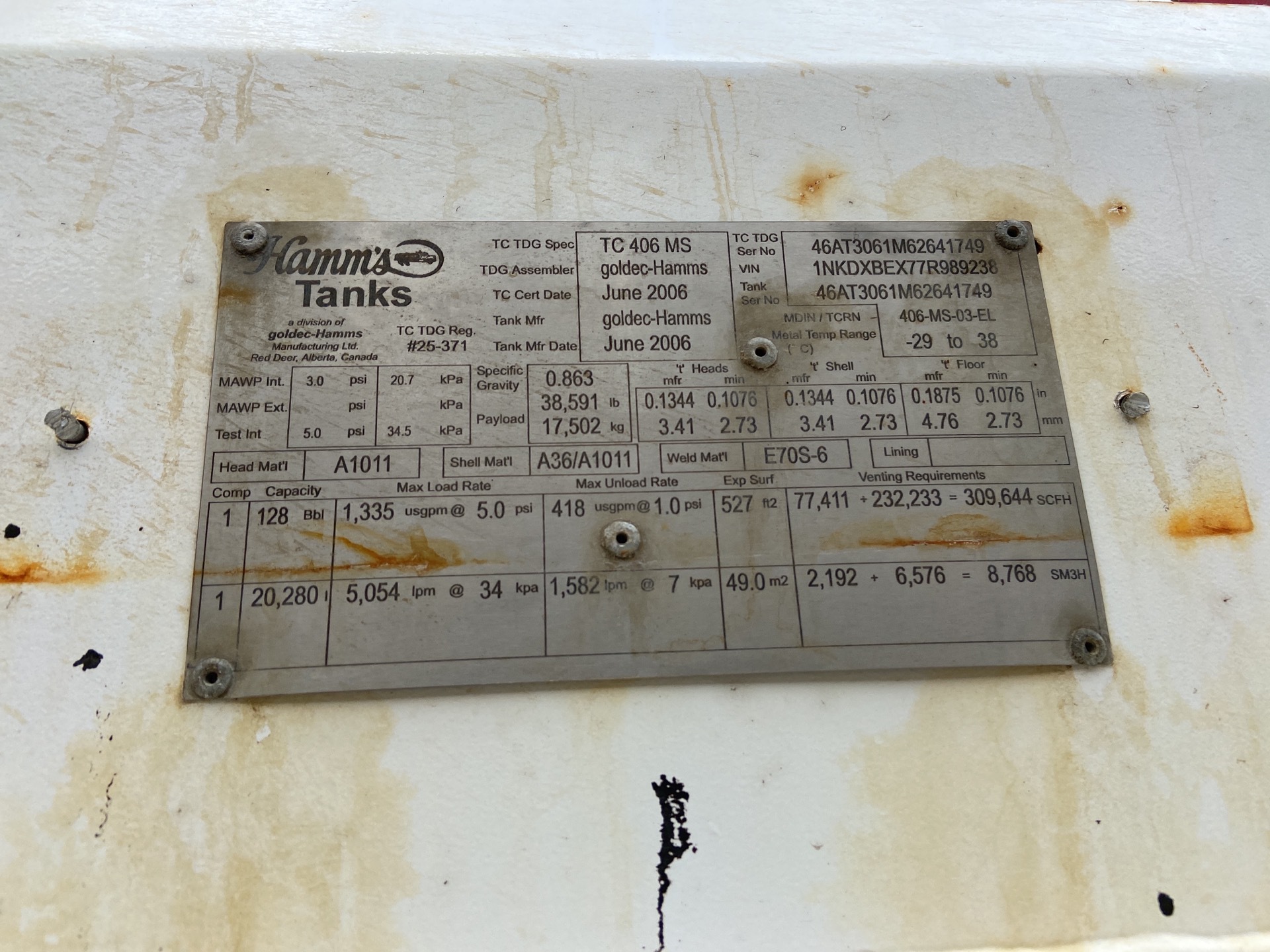 Metal ID Plate Image