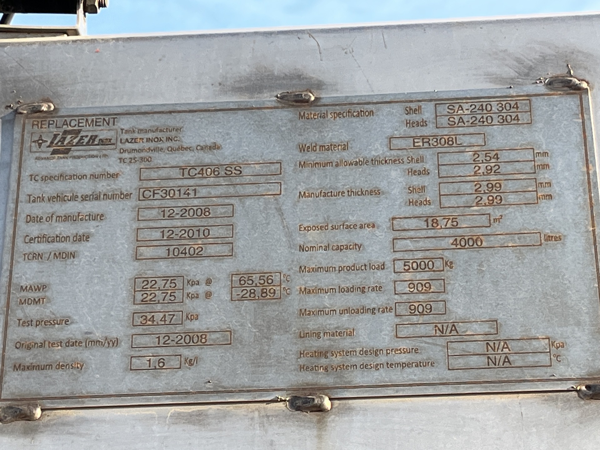 Metal ID Plate Image