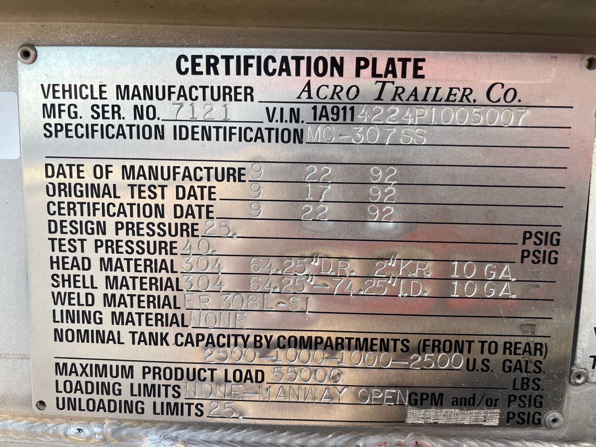 Metal ID Plate Image