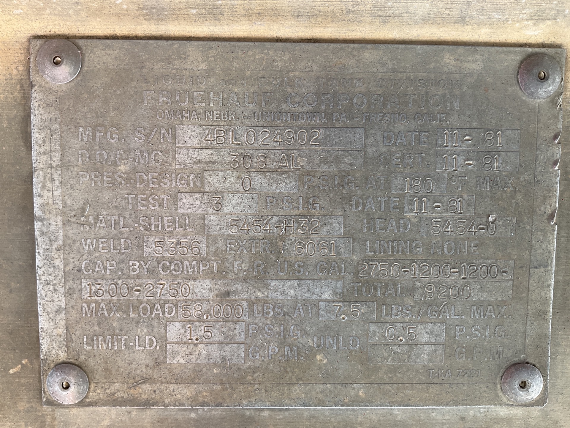 Metal ID Plate Image