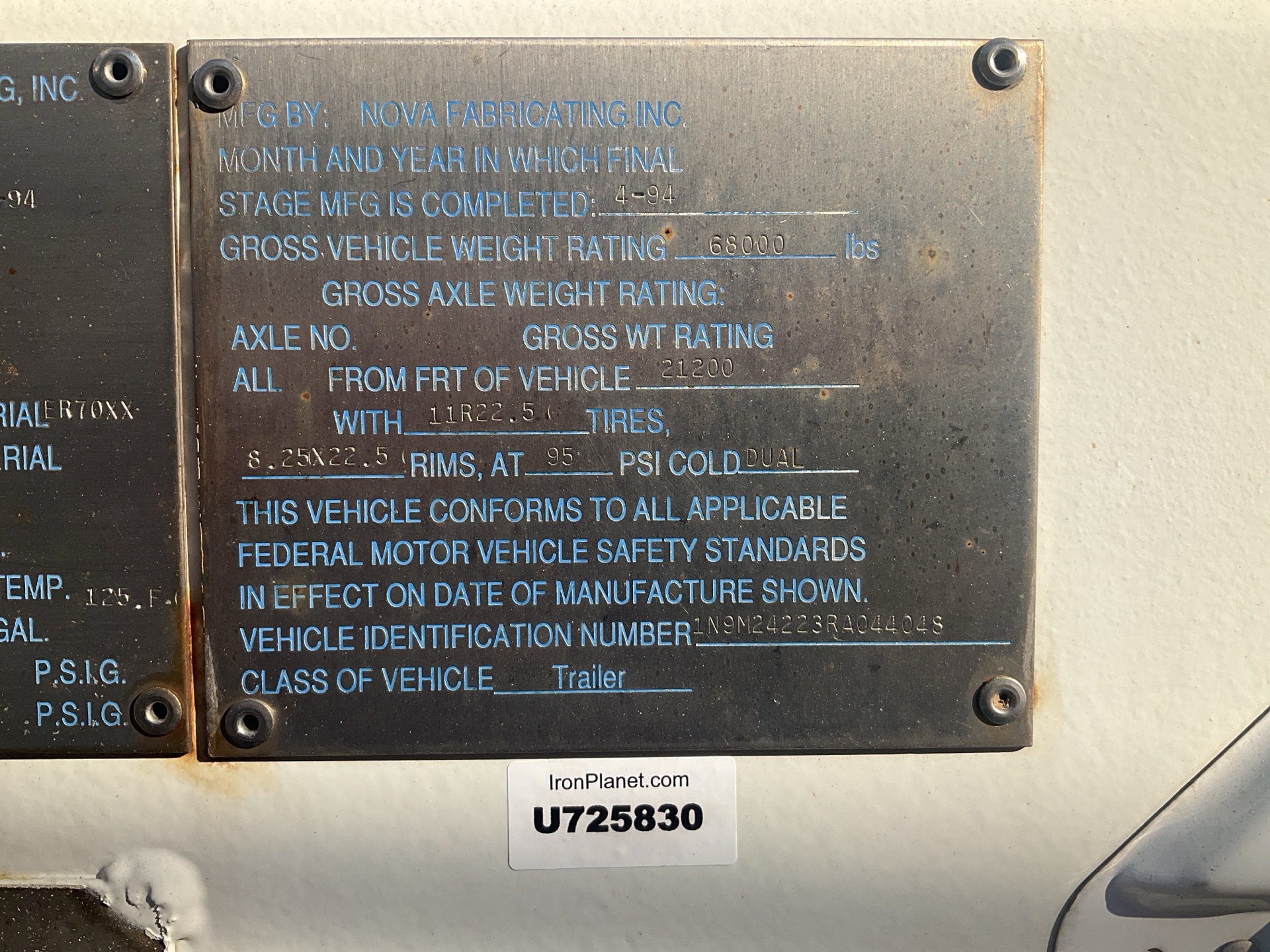 Metal ID Plate Image