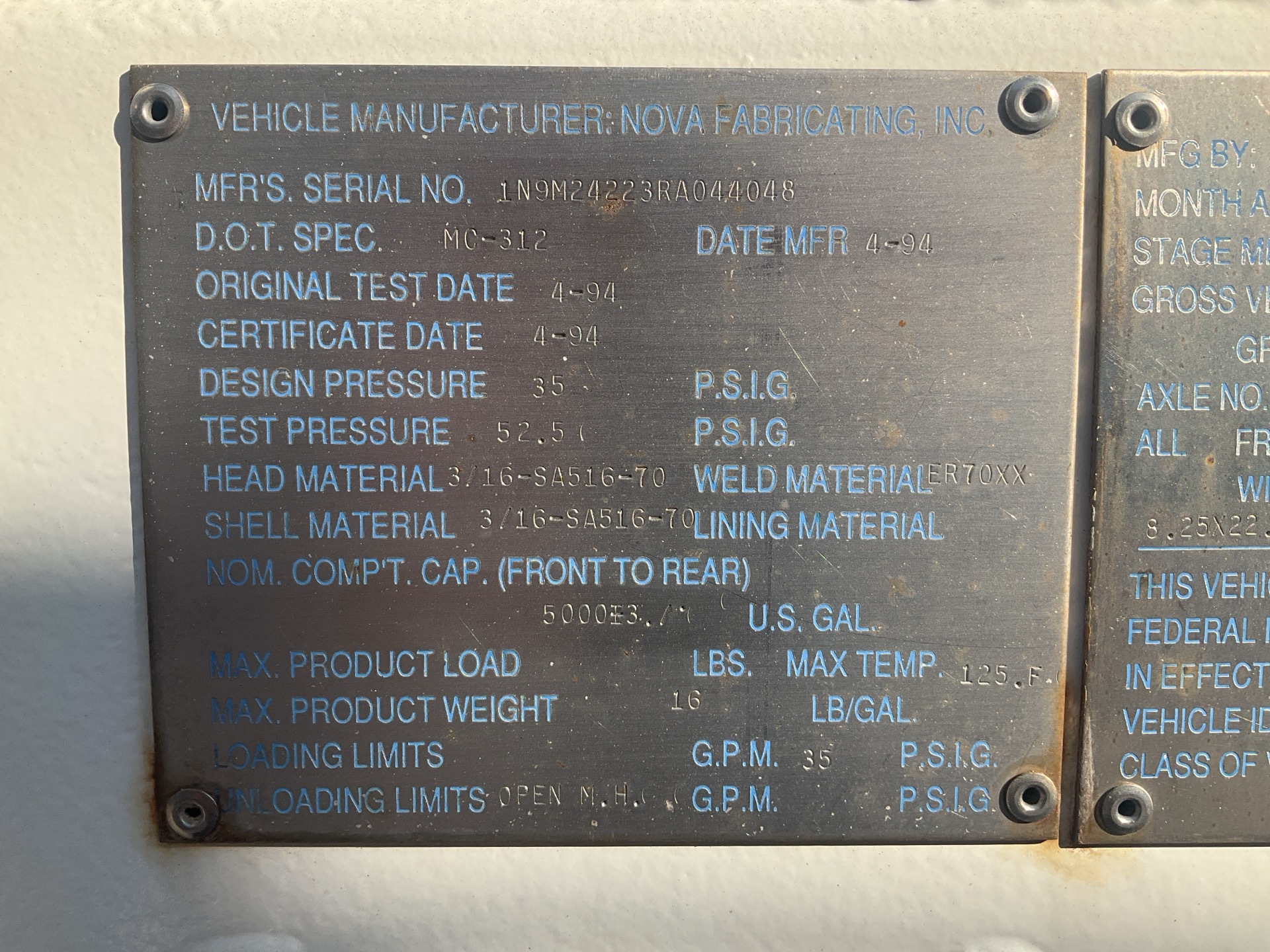 Metal ID Plate Image