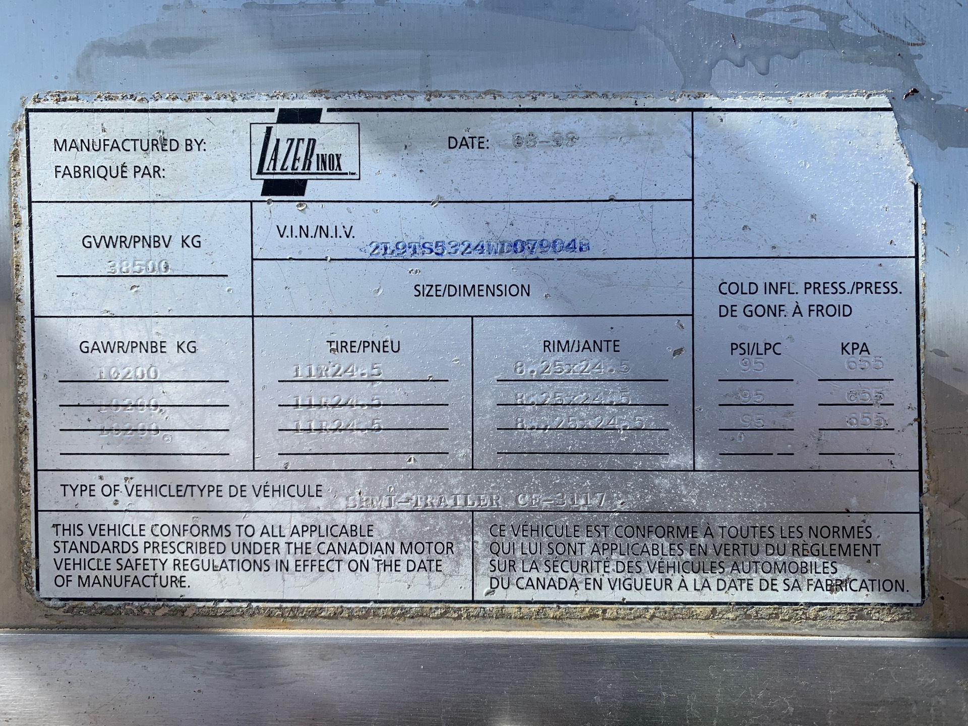 Metal ID Plate Image