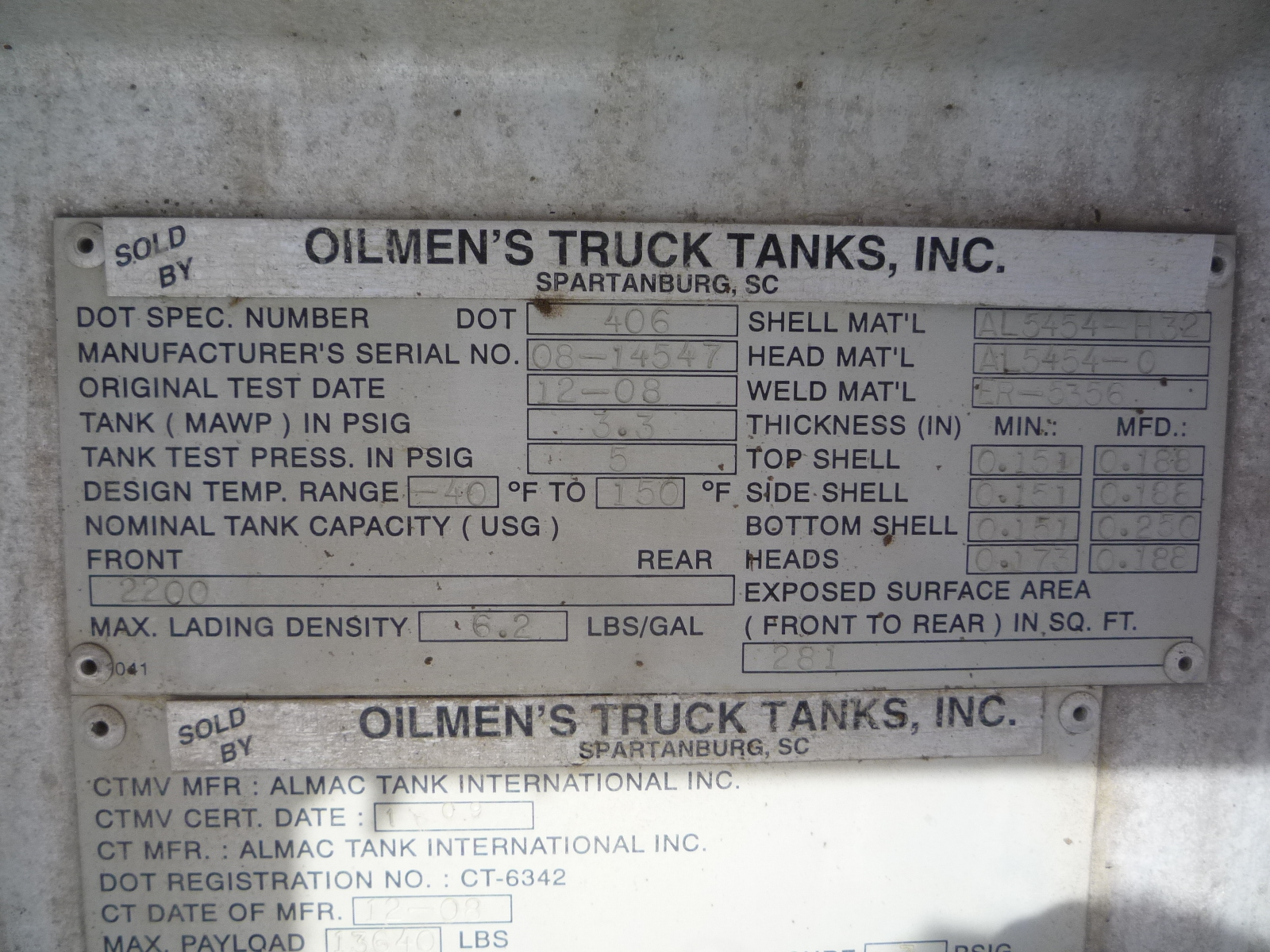 Metal ID Plate Image