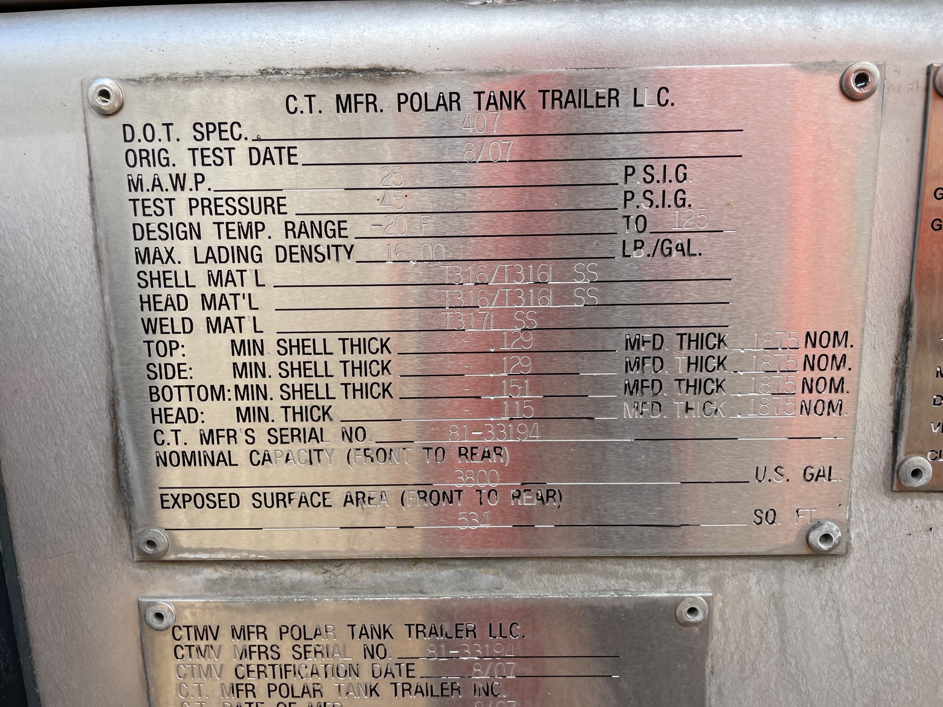 Metal ID Plate Image
