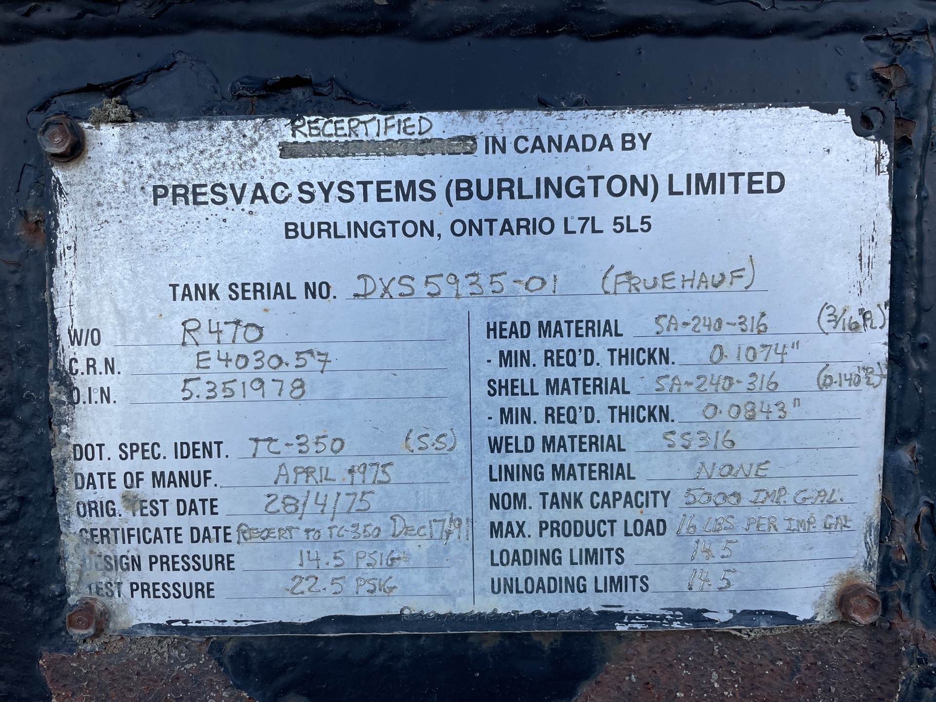 Metal ID Plate Image