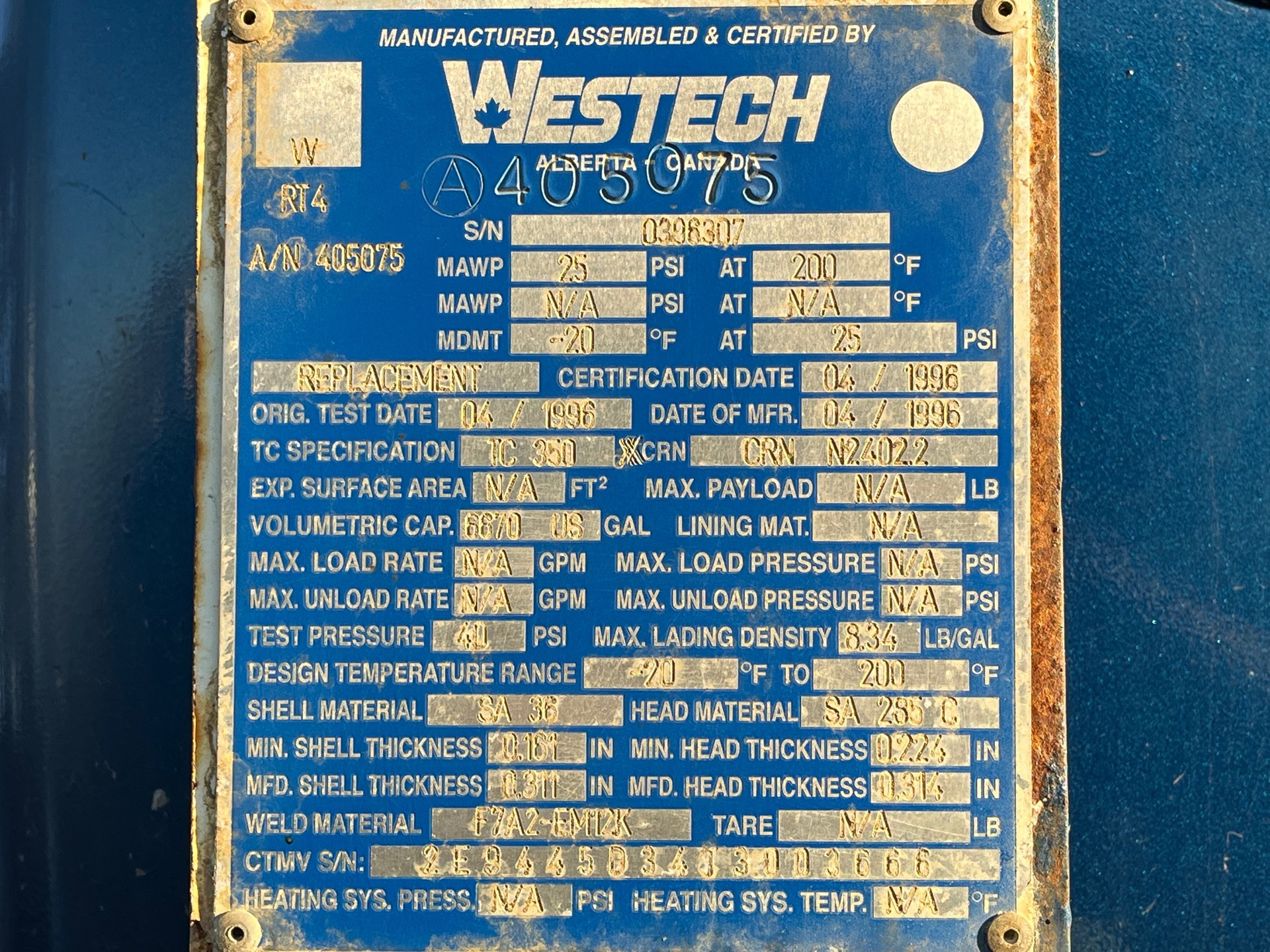 Metal ID Plate Image