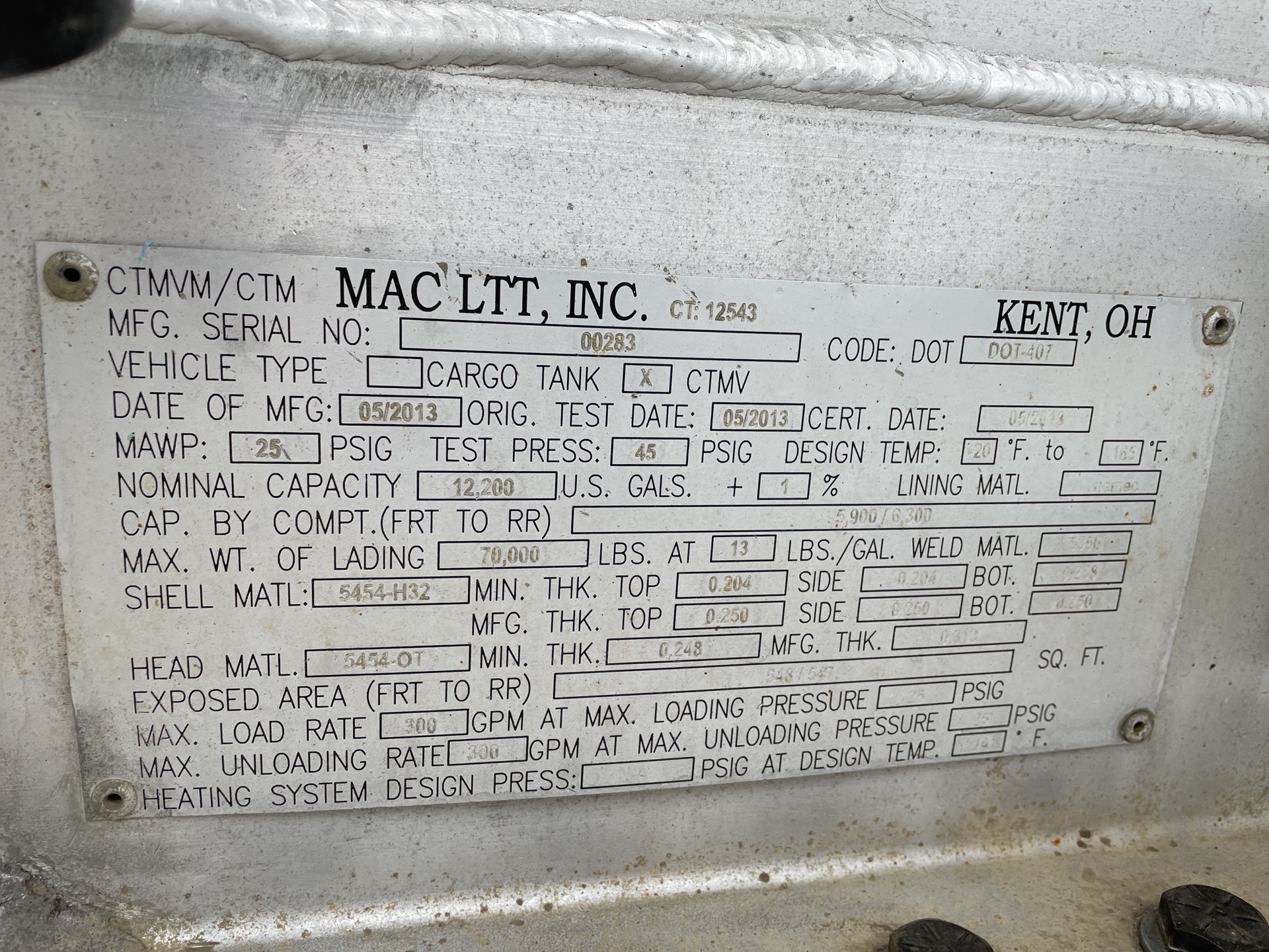 Metal ID Plate Image
