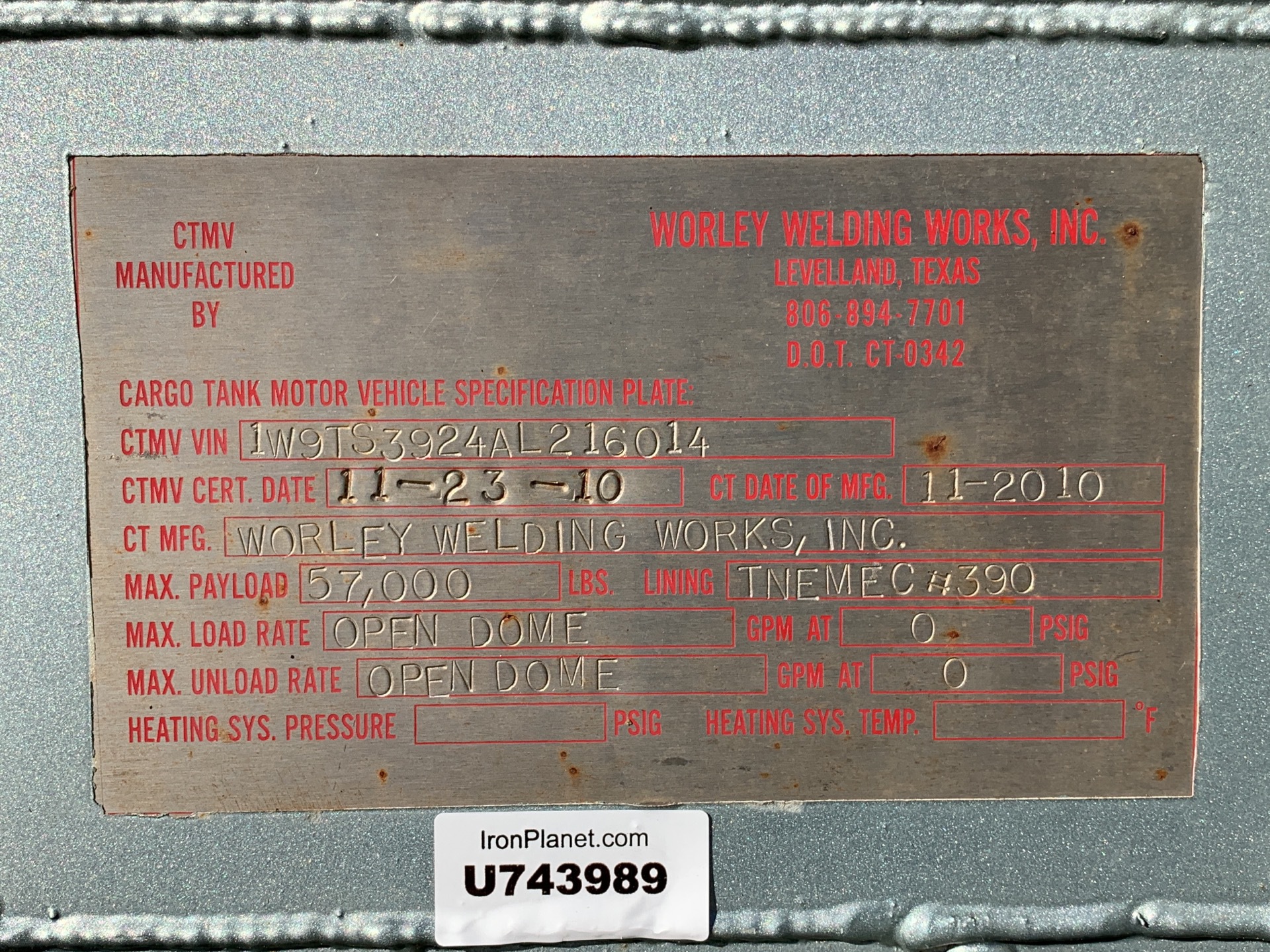 Metal ID Plate Image