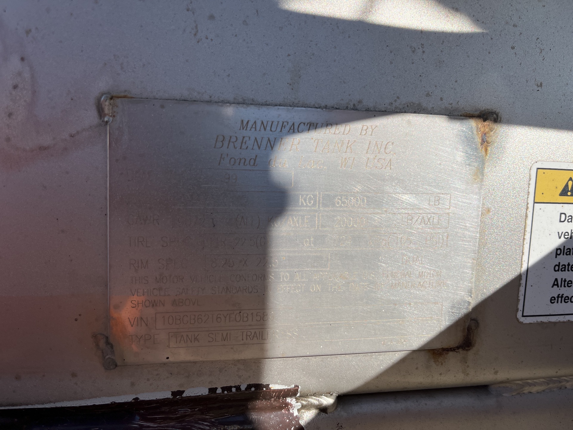 Metal ID Plate Image