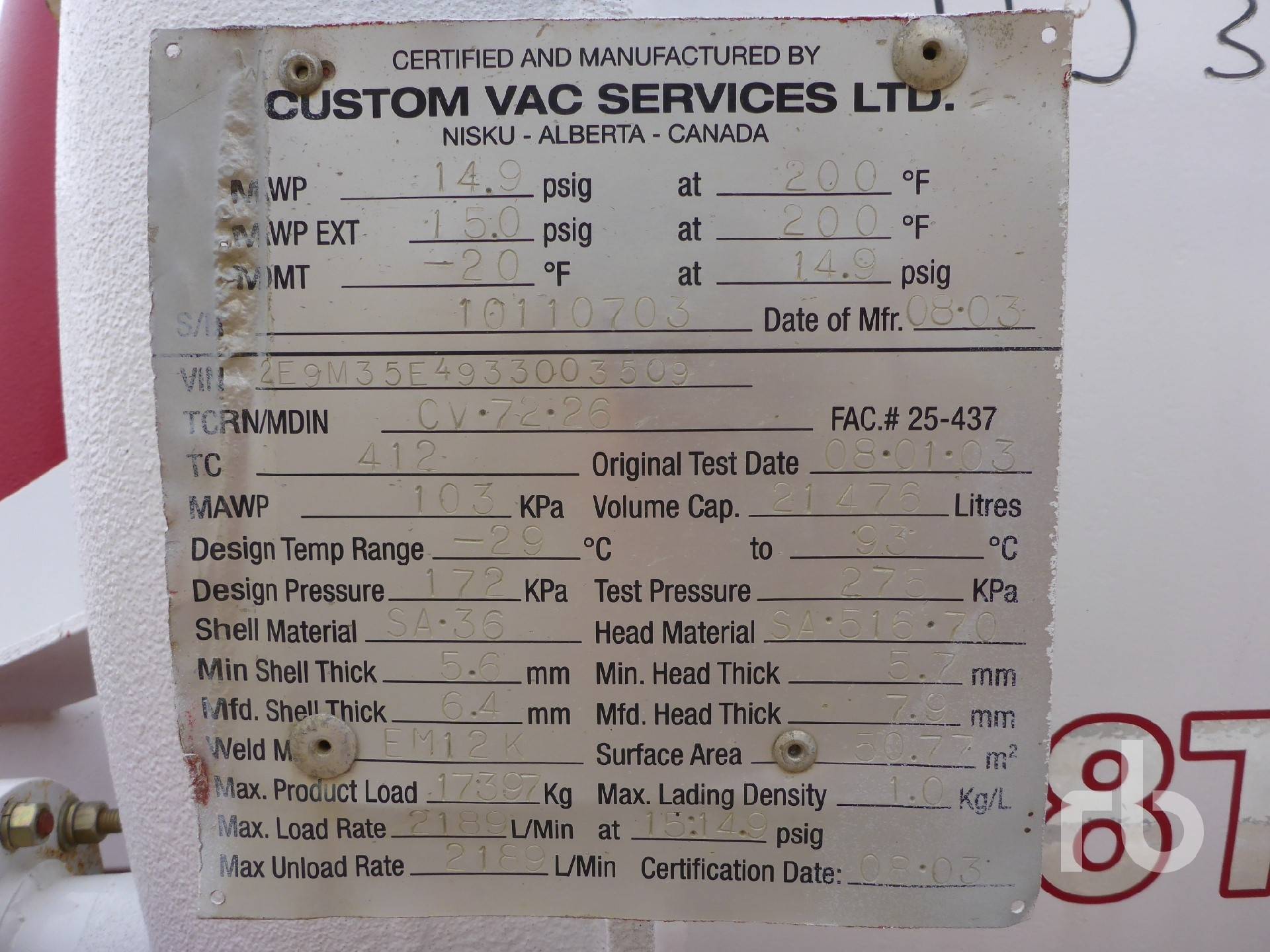 Metal ID Plate Image