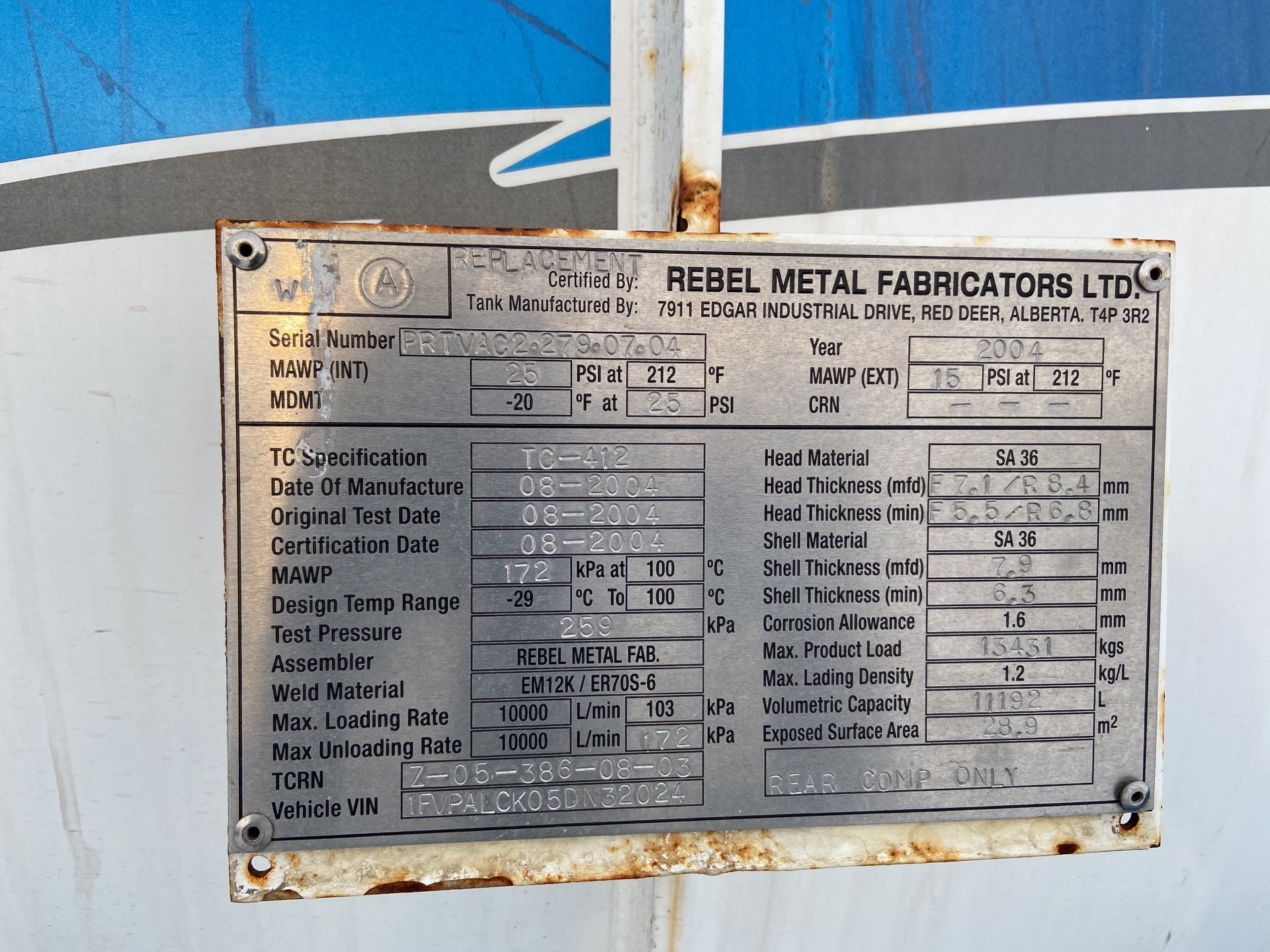 Metal ID Plate Image