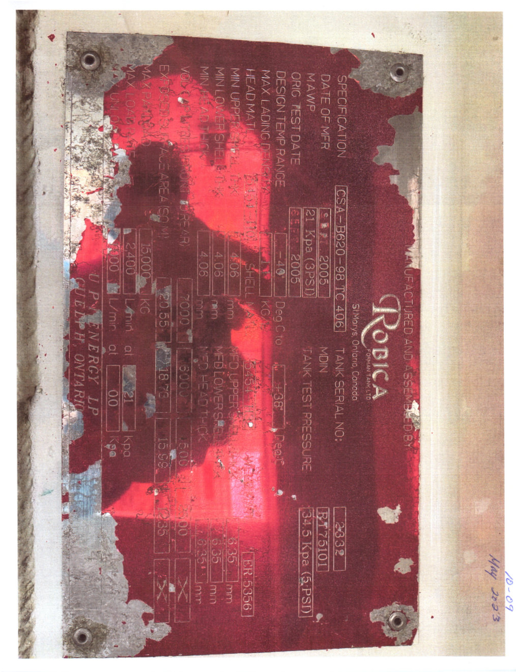 Metal ID Plate Image