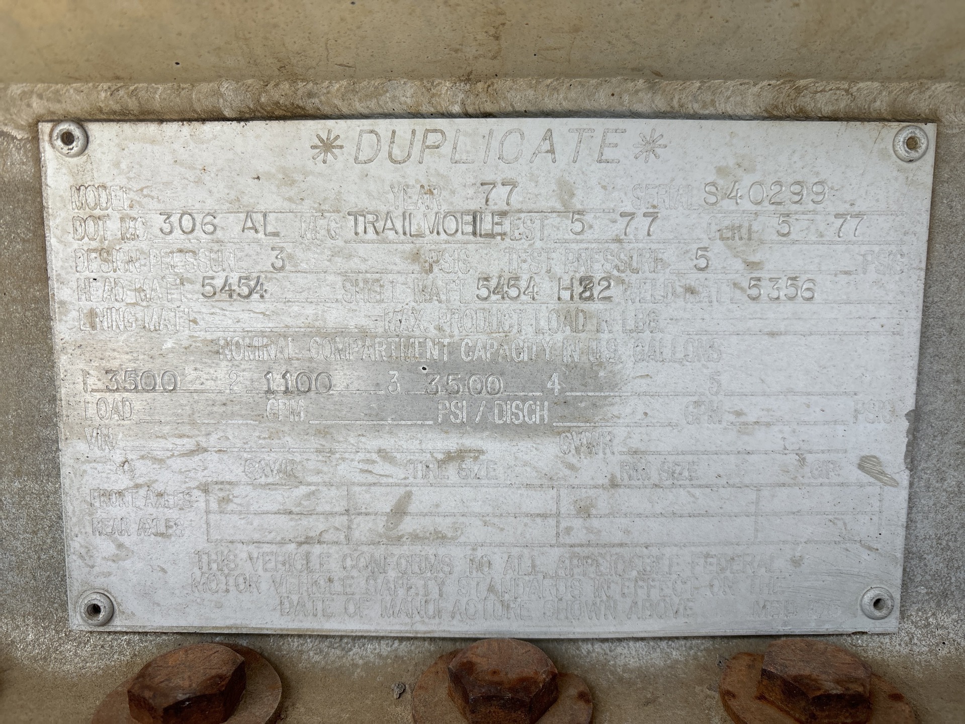 Metal ID Plate Image
