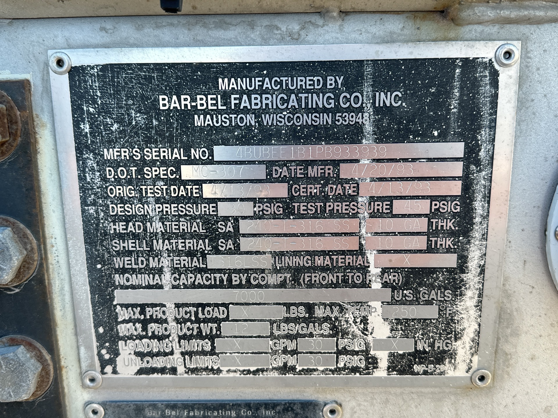 Metal ID Plate Image