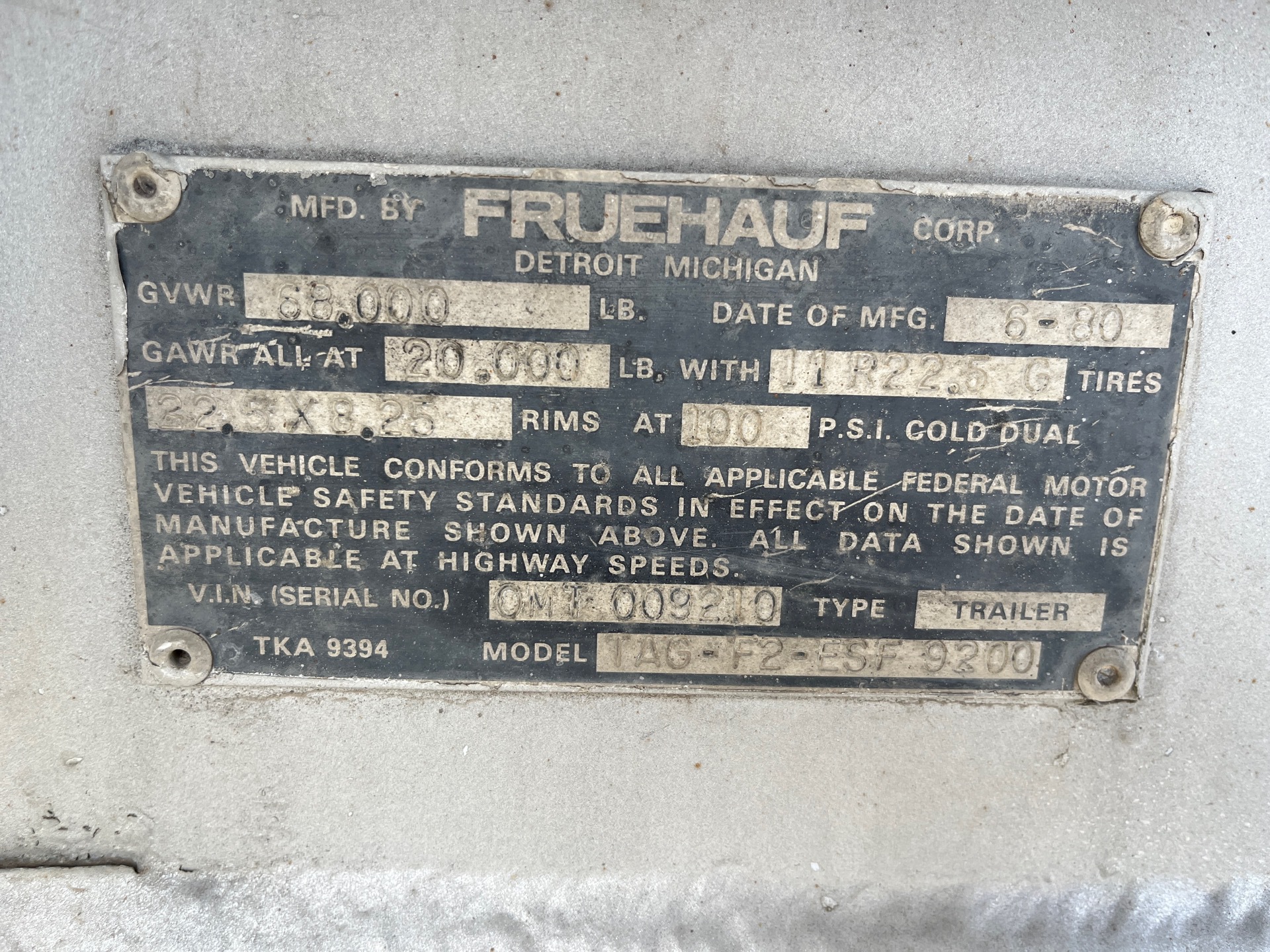 Metal ID Plate Image