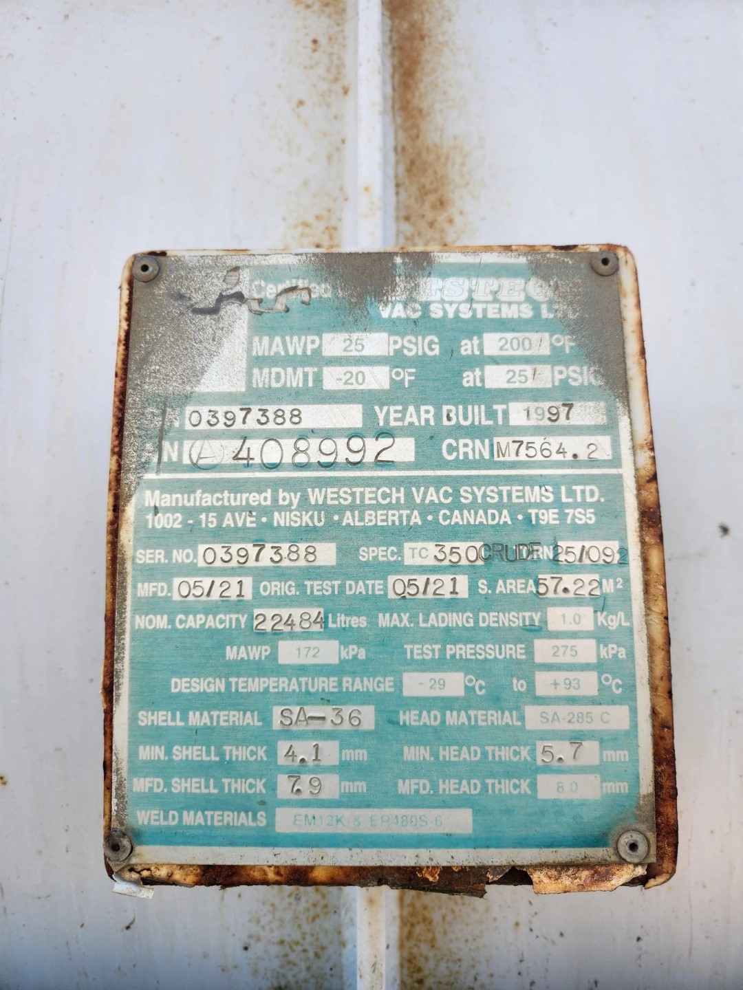 Metal ID Plate Image