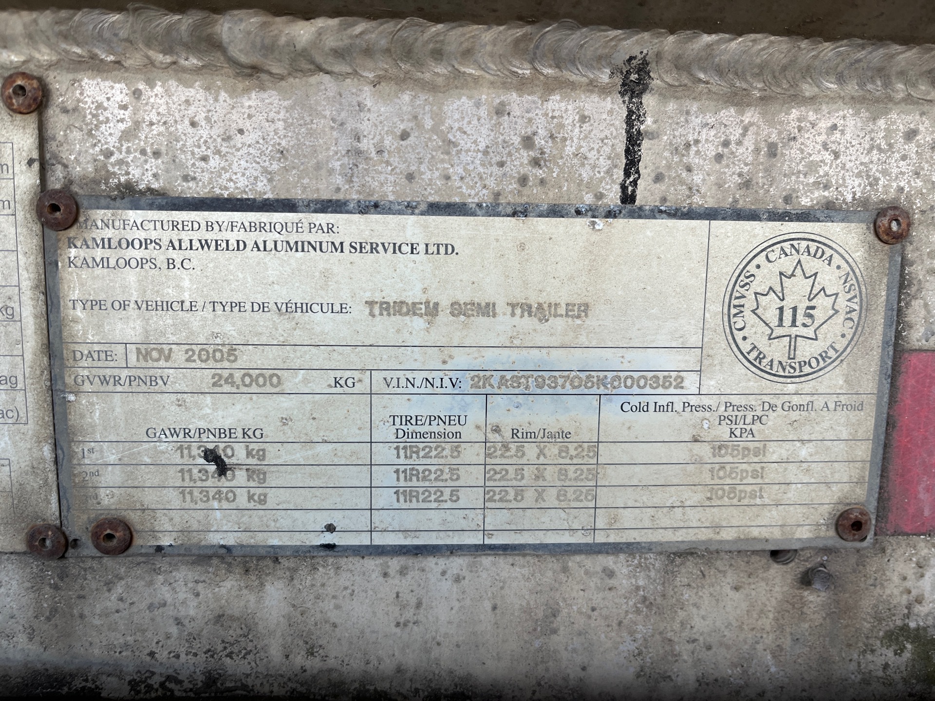 Metal ID Plate Image