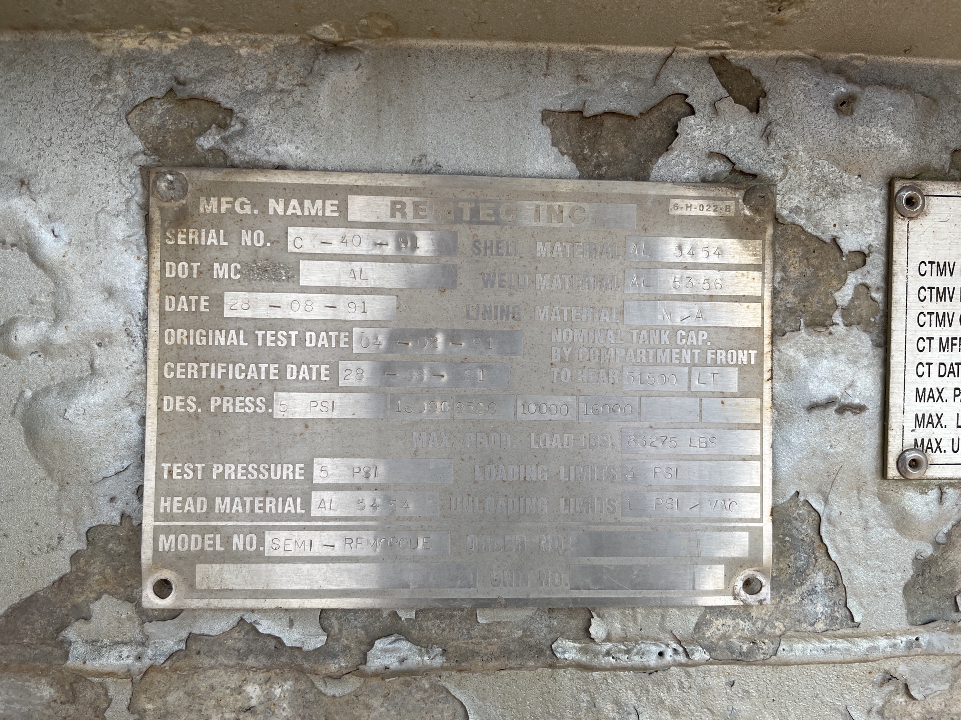 Metal ID Plate Image