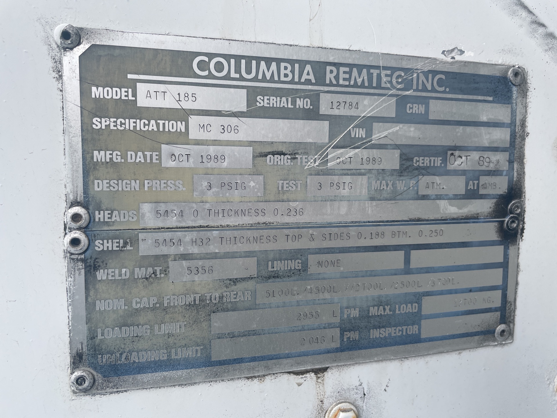 Metal ID Plate Image