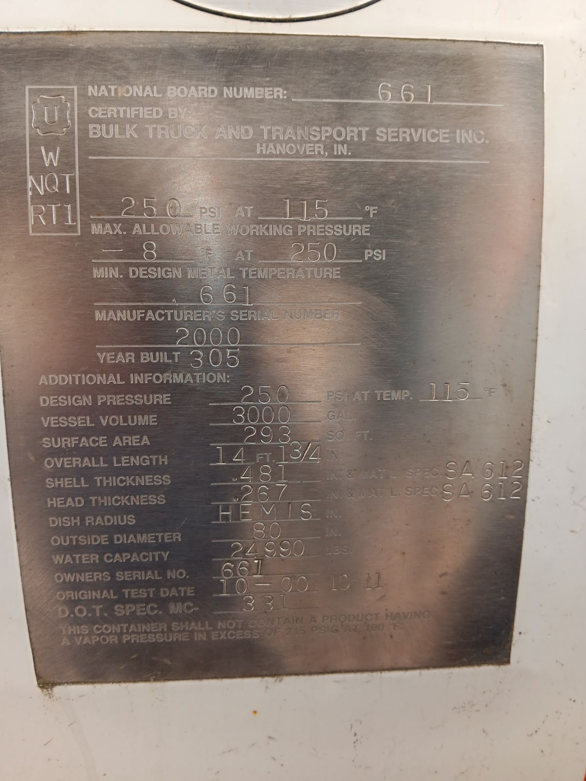 Metal ID Plate Image