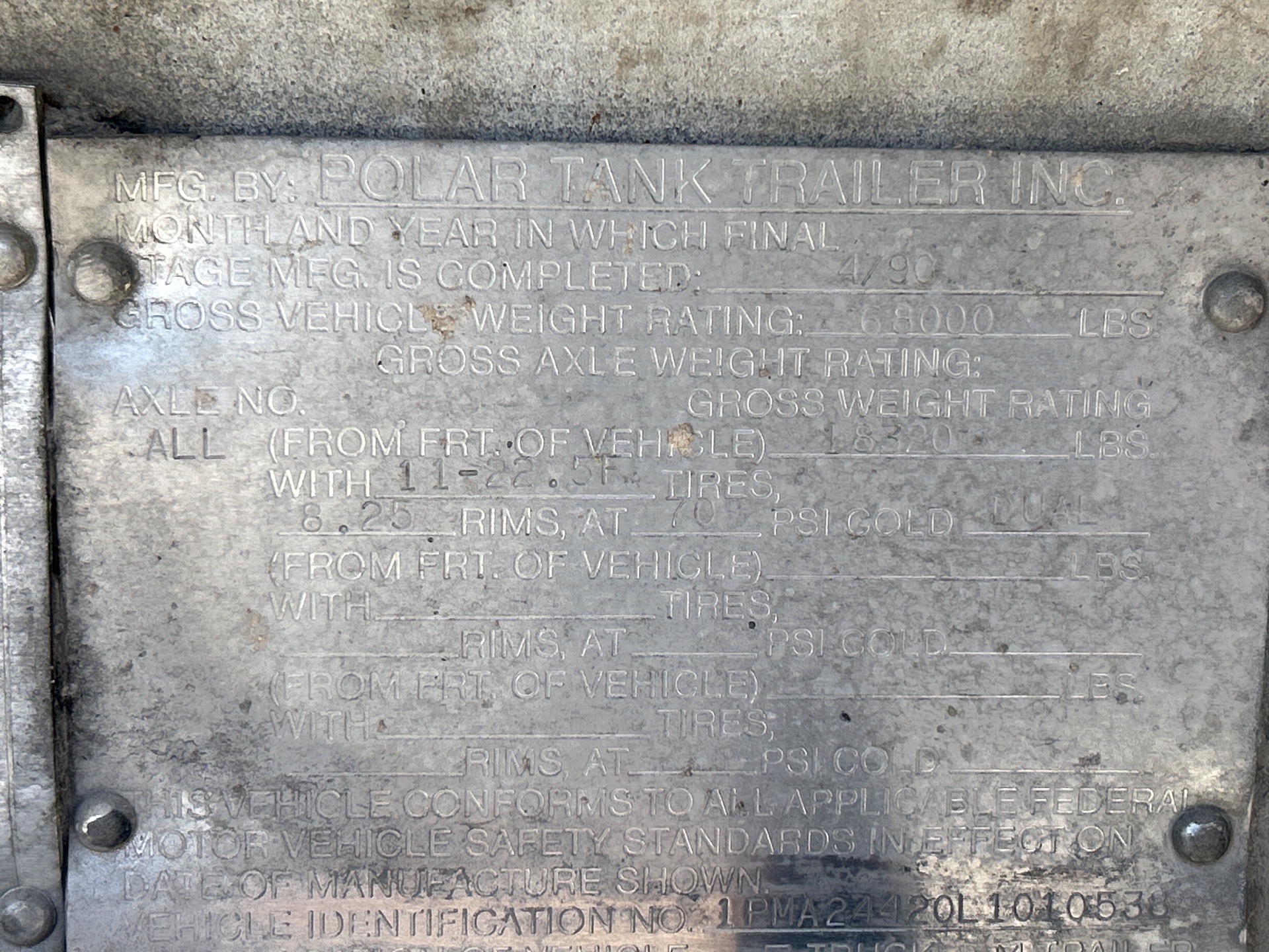 Metal ID Plate Image