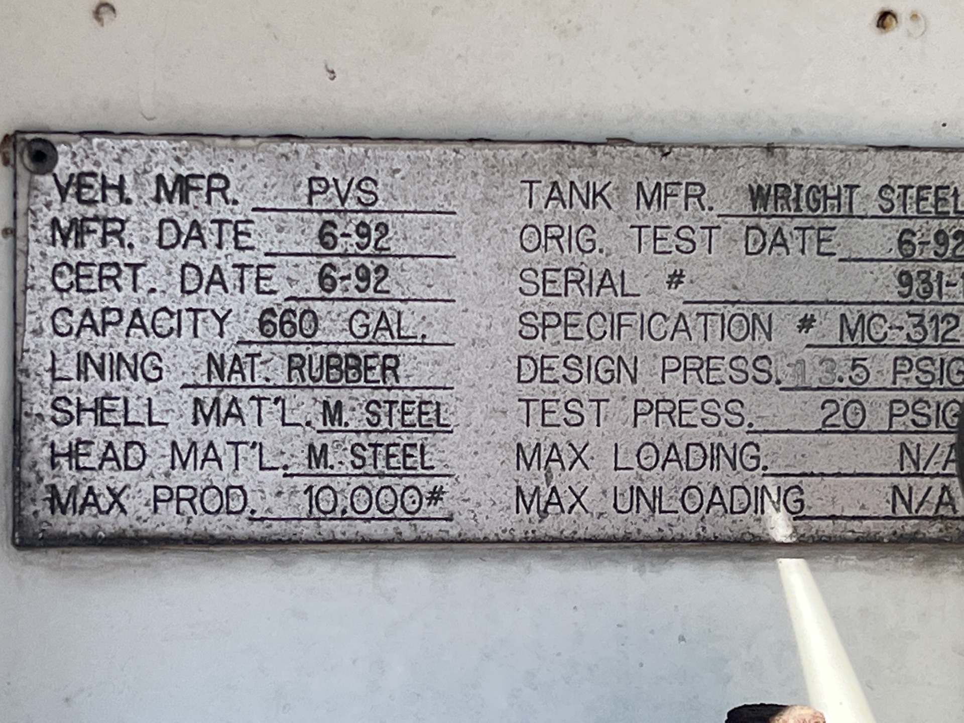 Metal ID Plate Image