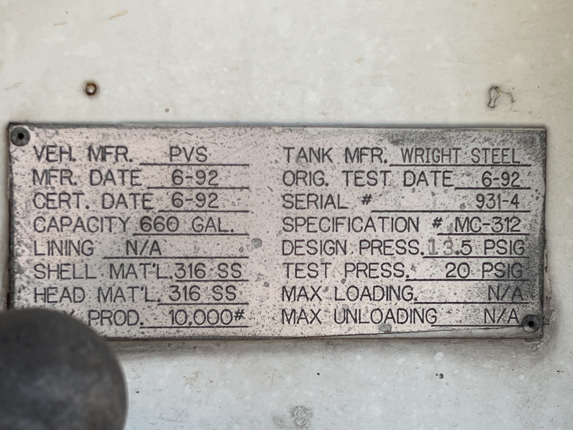 Metal ID Plate Image