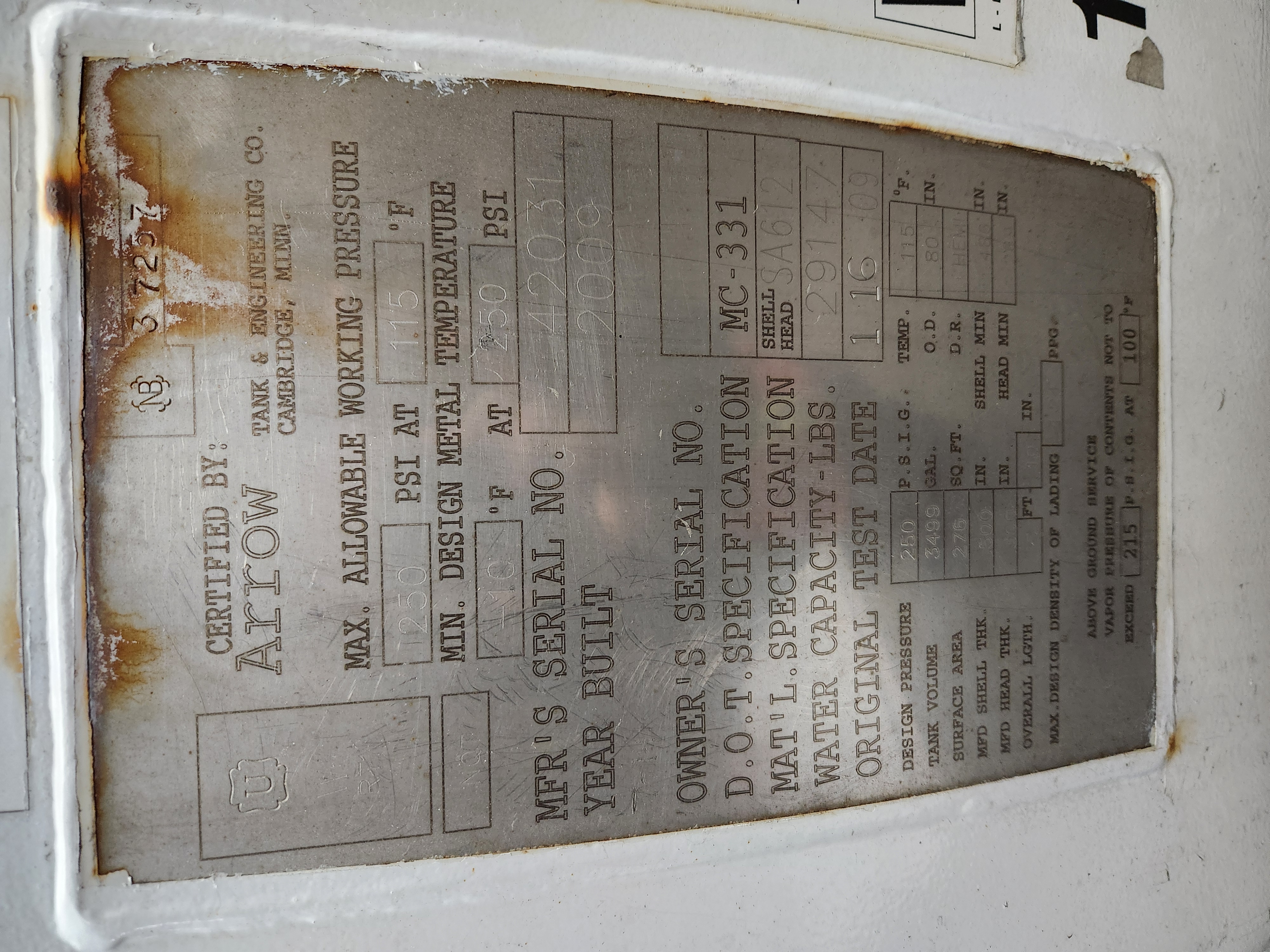 Metal ID Plate Image