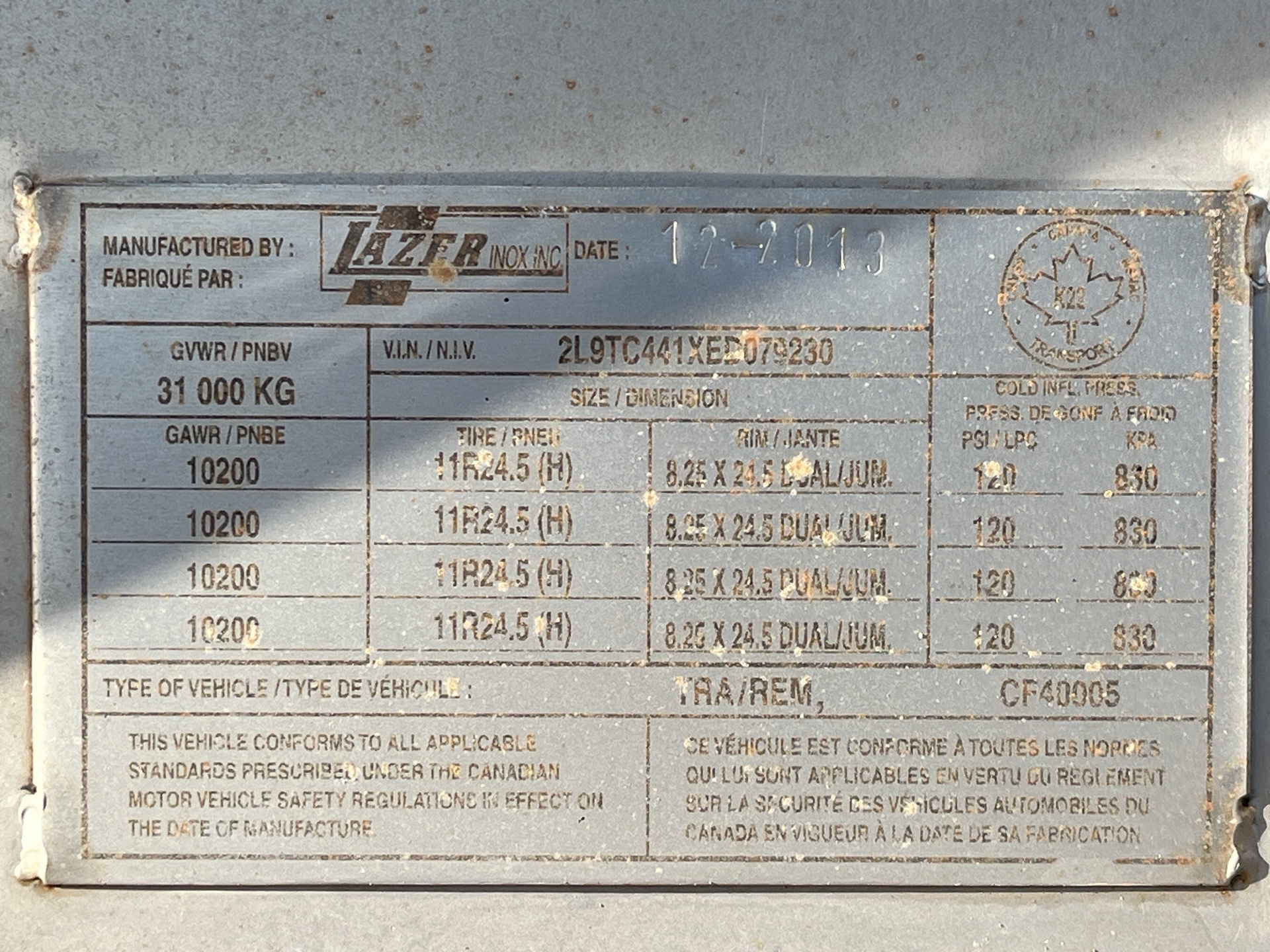 Metal ID Plate Image