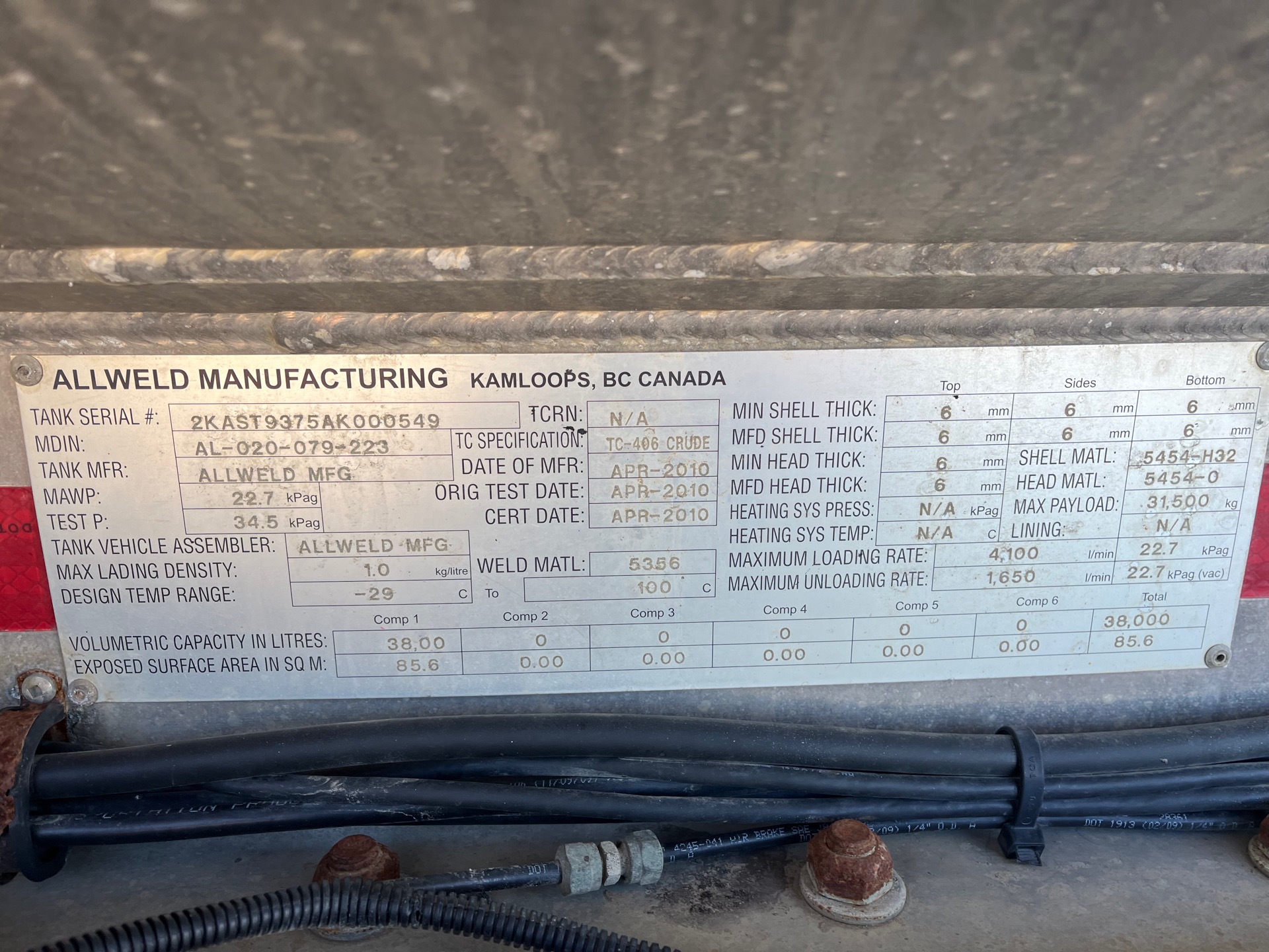 Metal ID Plate Image