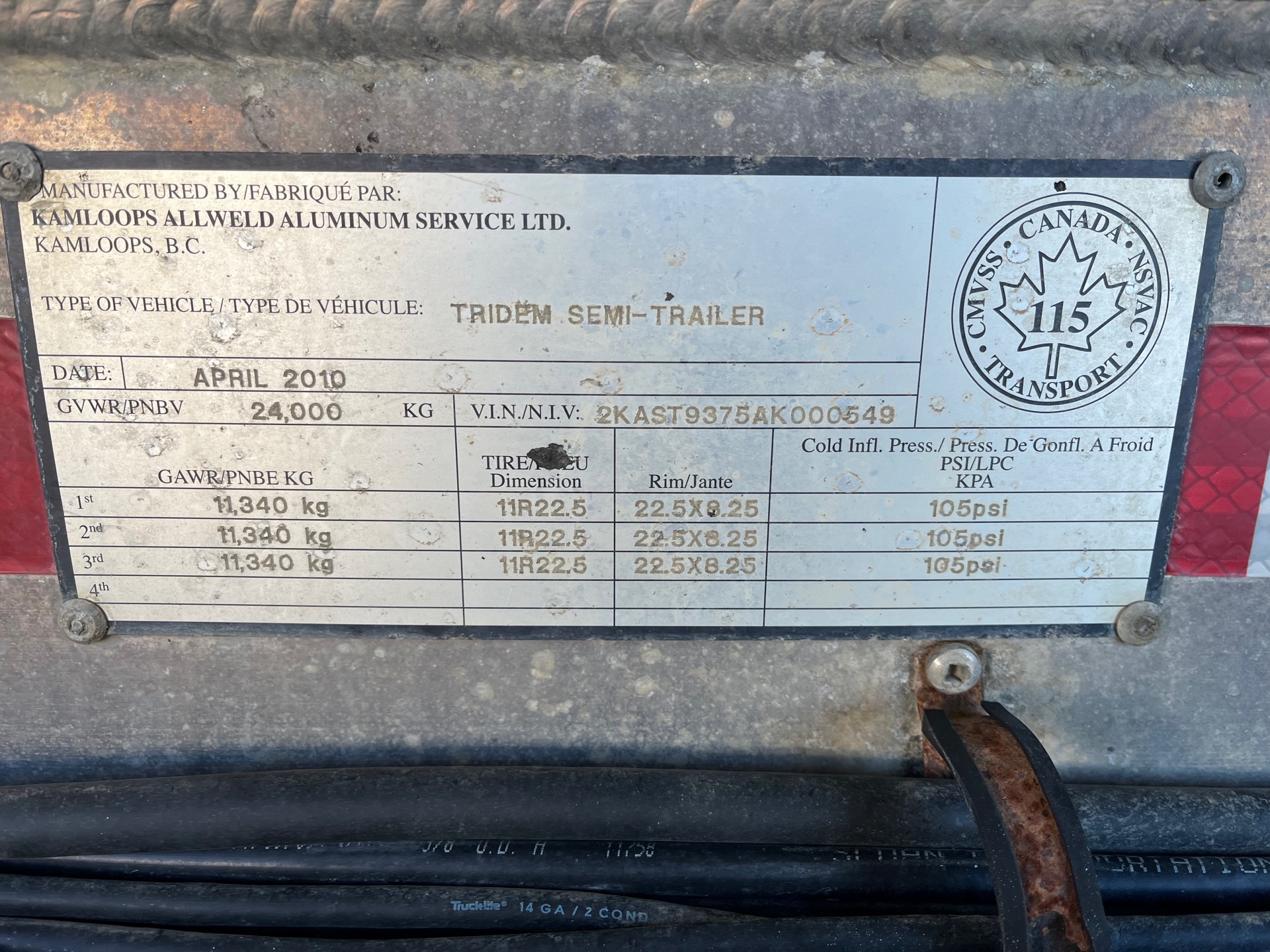 Metal ID Plate Image