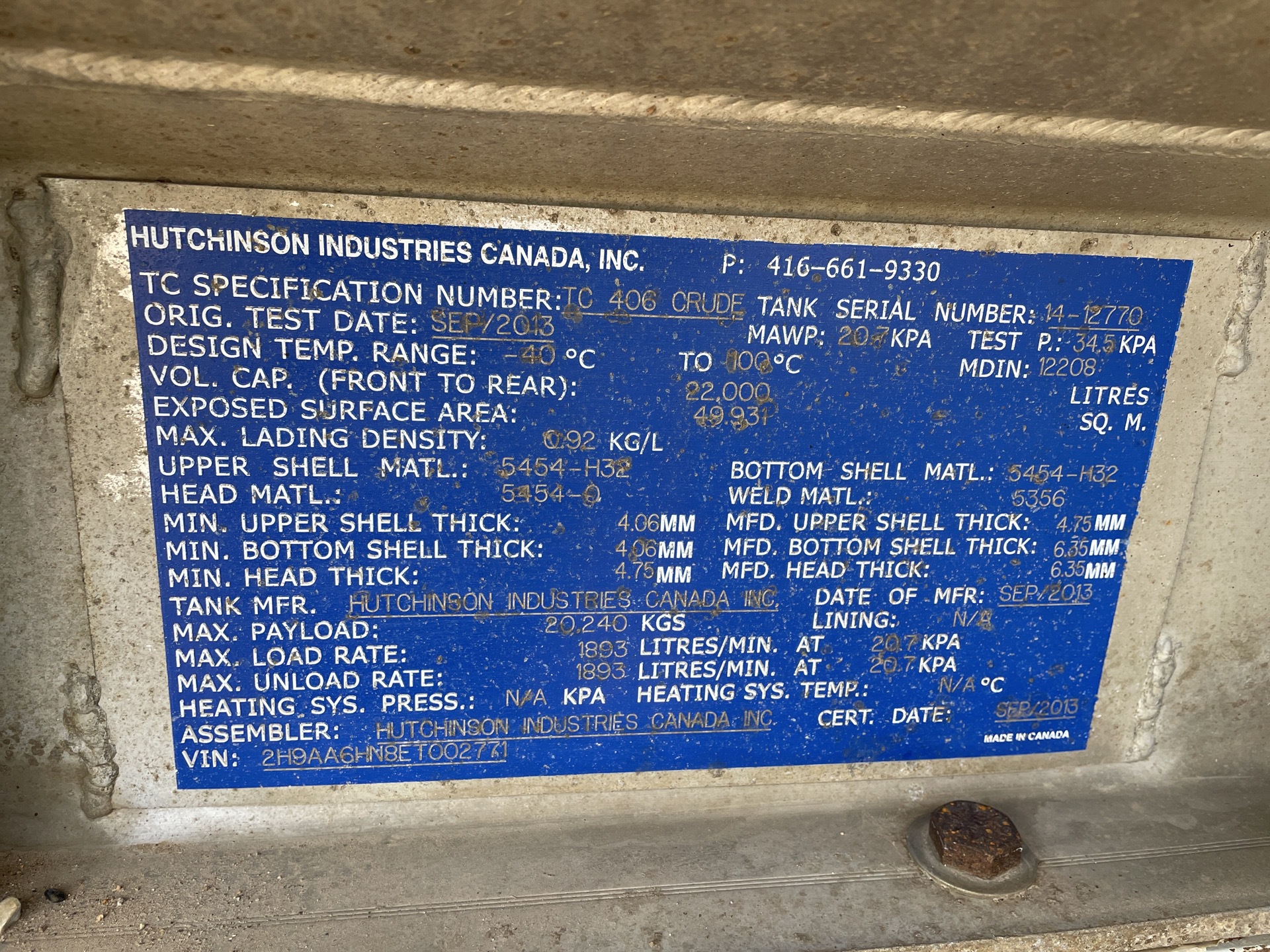 Metal ID Plate Image