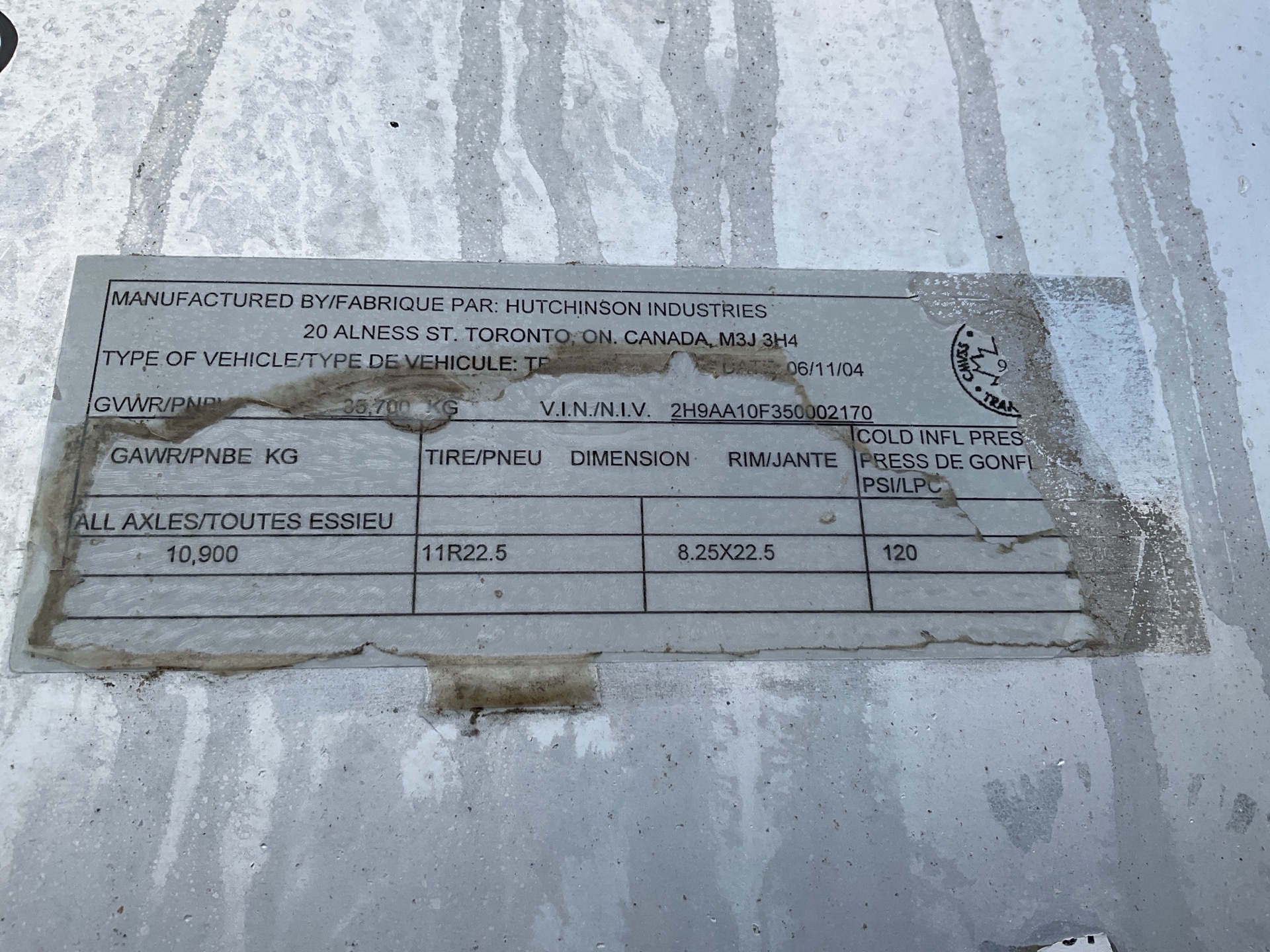 Metal ID Plate Image