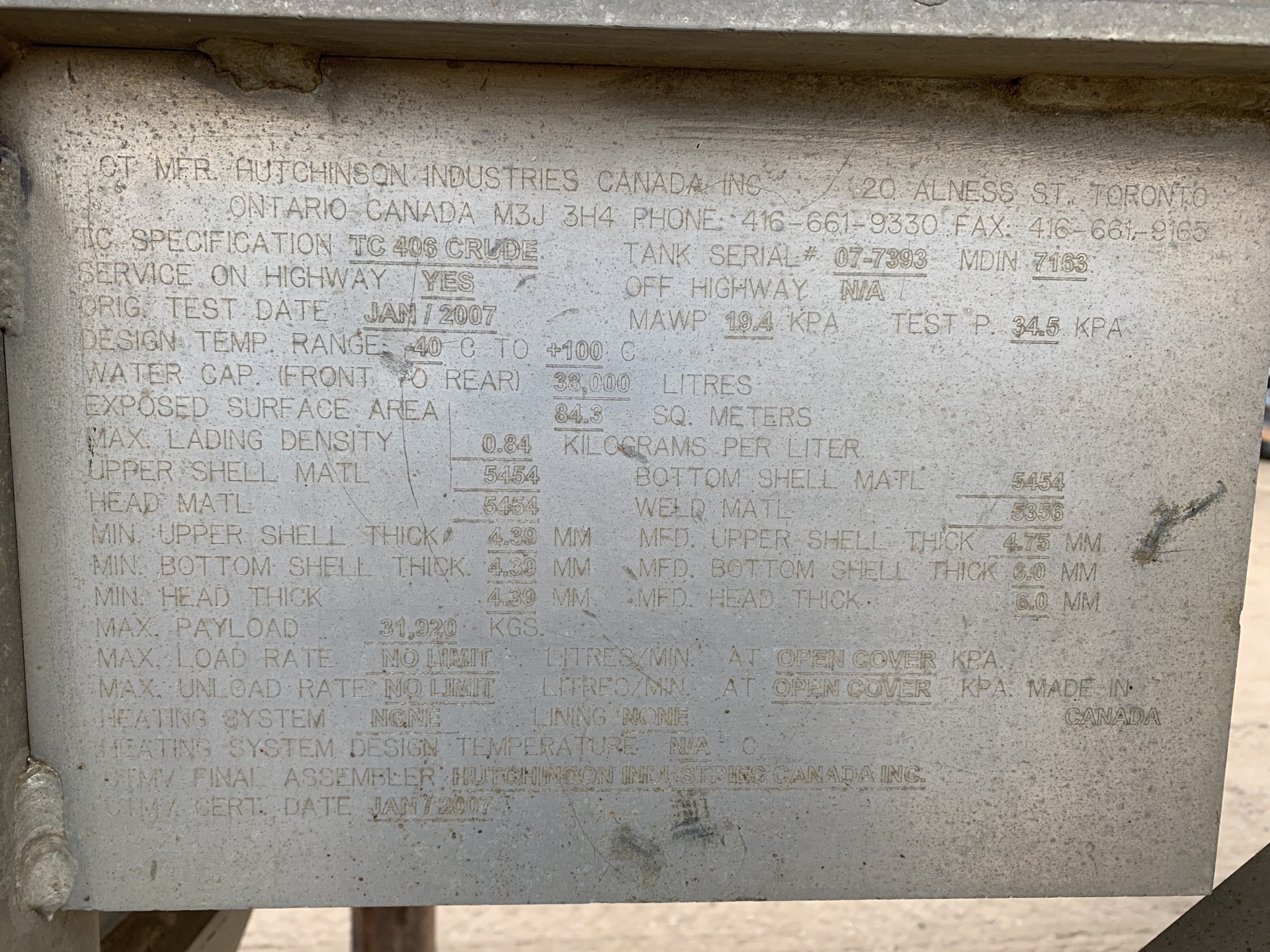 Metal ID Plate Image